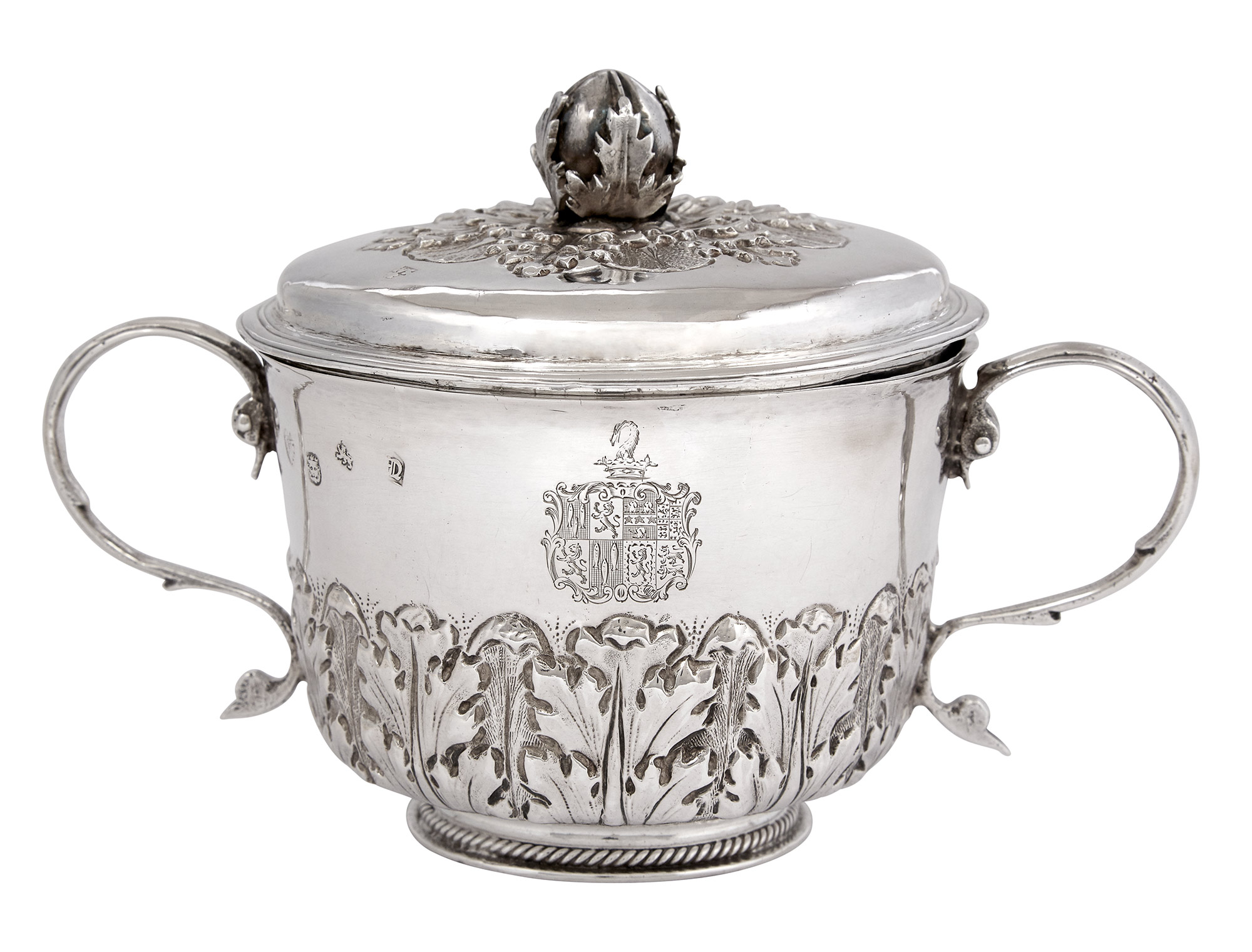 Lot image - Charles II Sterling Silver Porringer