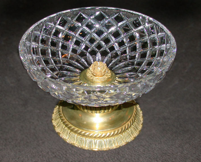 Lot image - Louis XVI Style Cut Glass and Gilt-Bronze Center Bowl