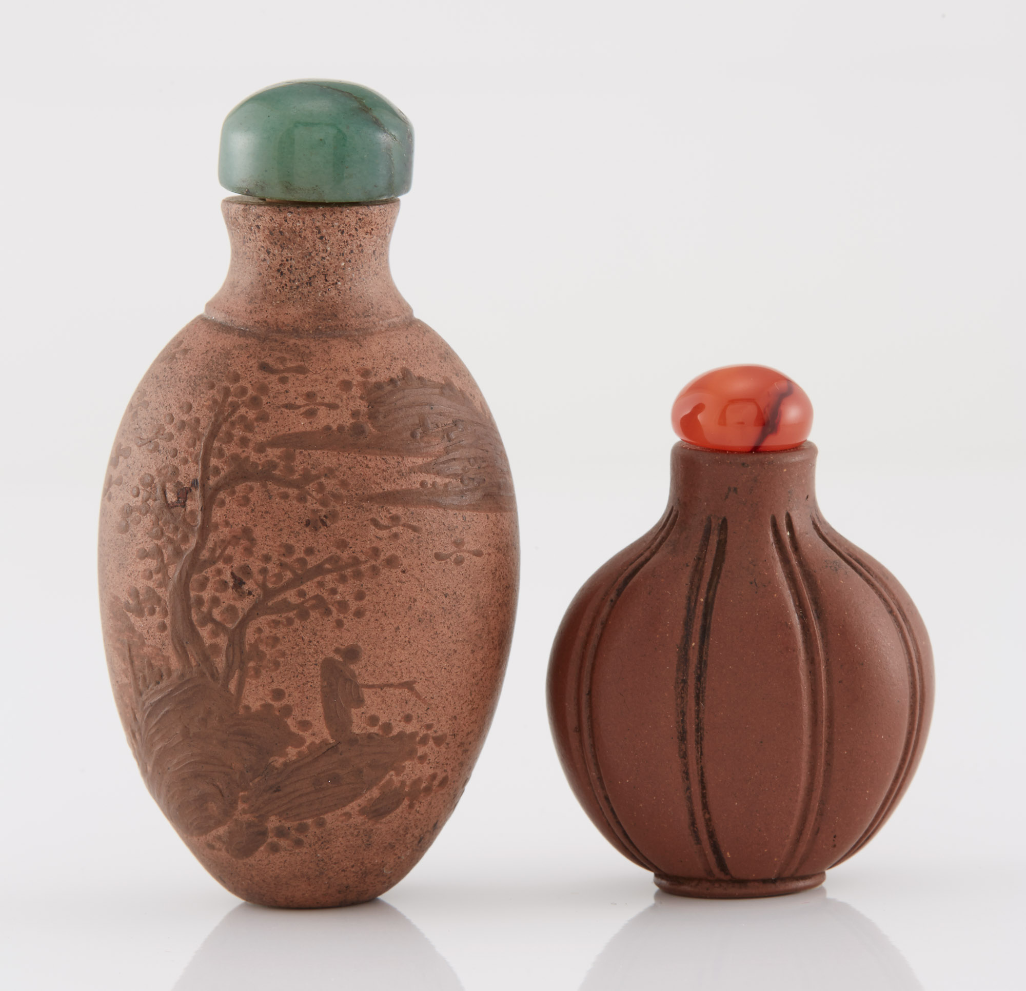 Lot image - Two Chinese Yixing Snuff Bottles