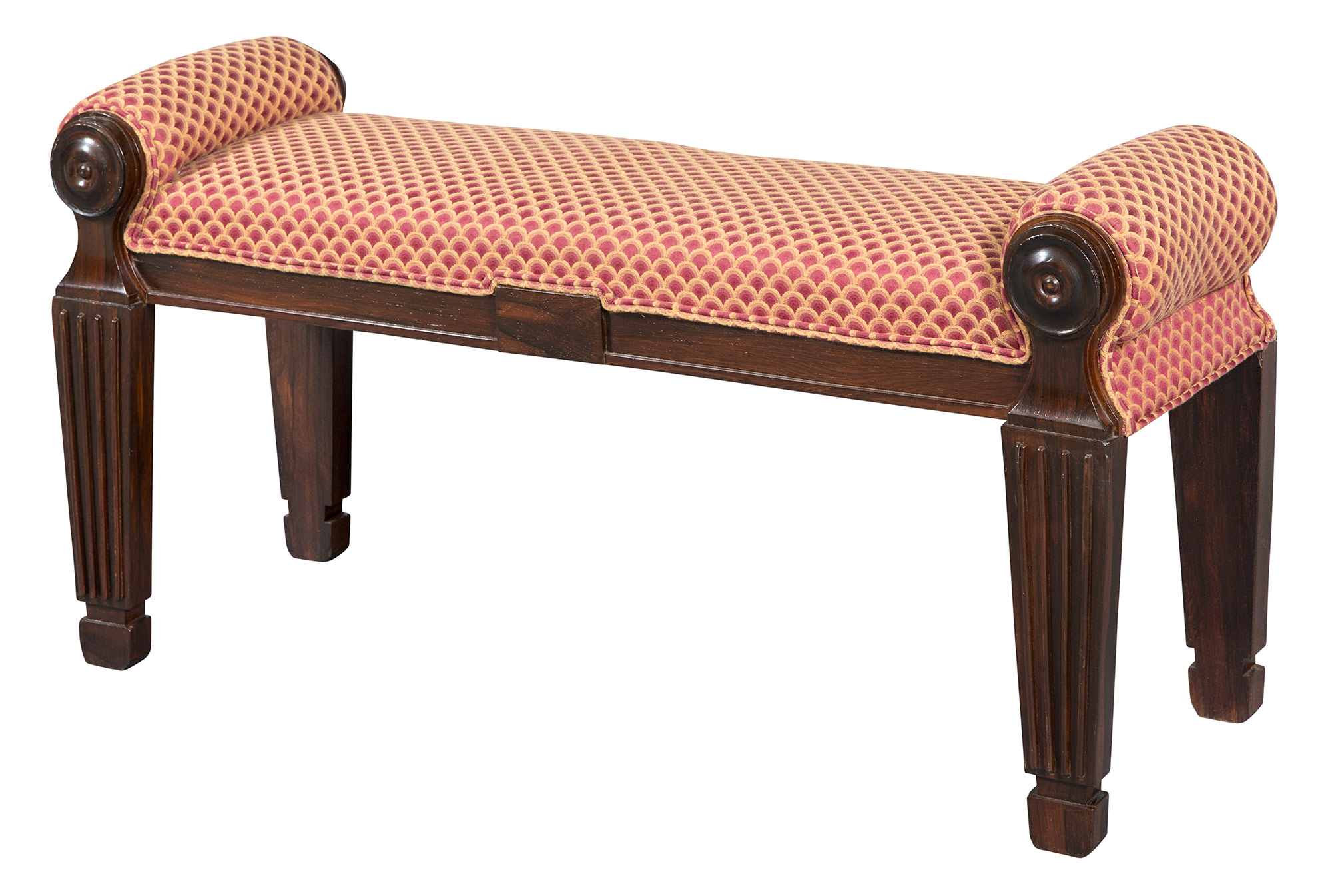Lot image - Regency Rosewood-Grained Bench in the Manner of C. H. Tatham