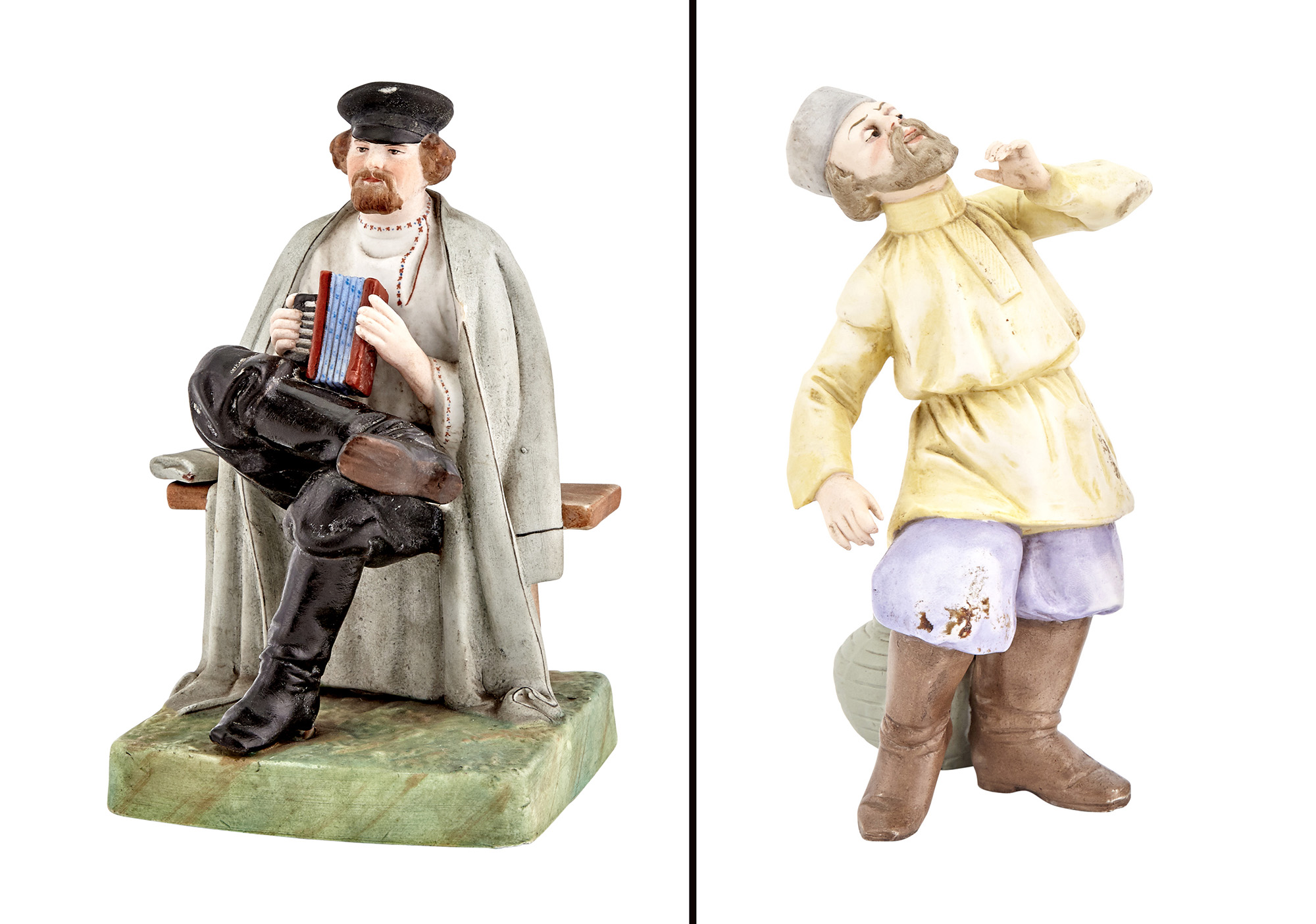 Lot image - Russian Porcelain Figure of Musician