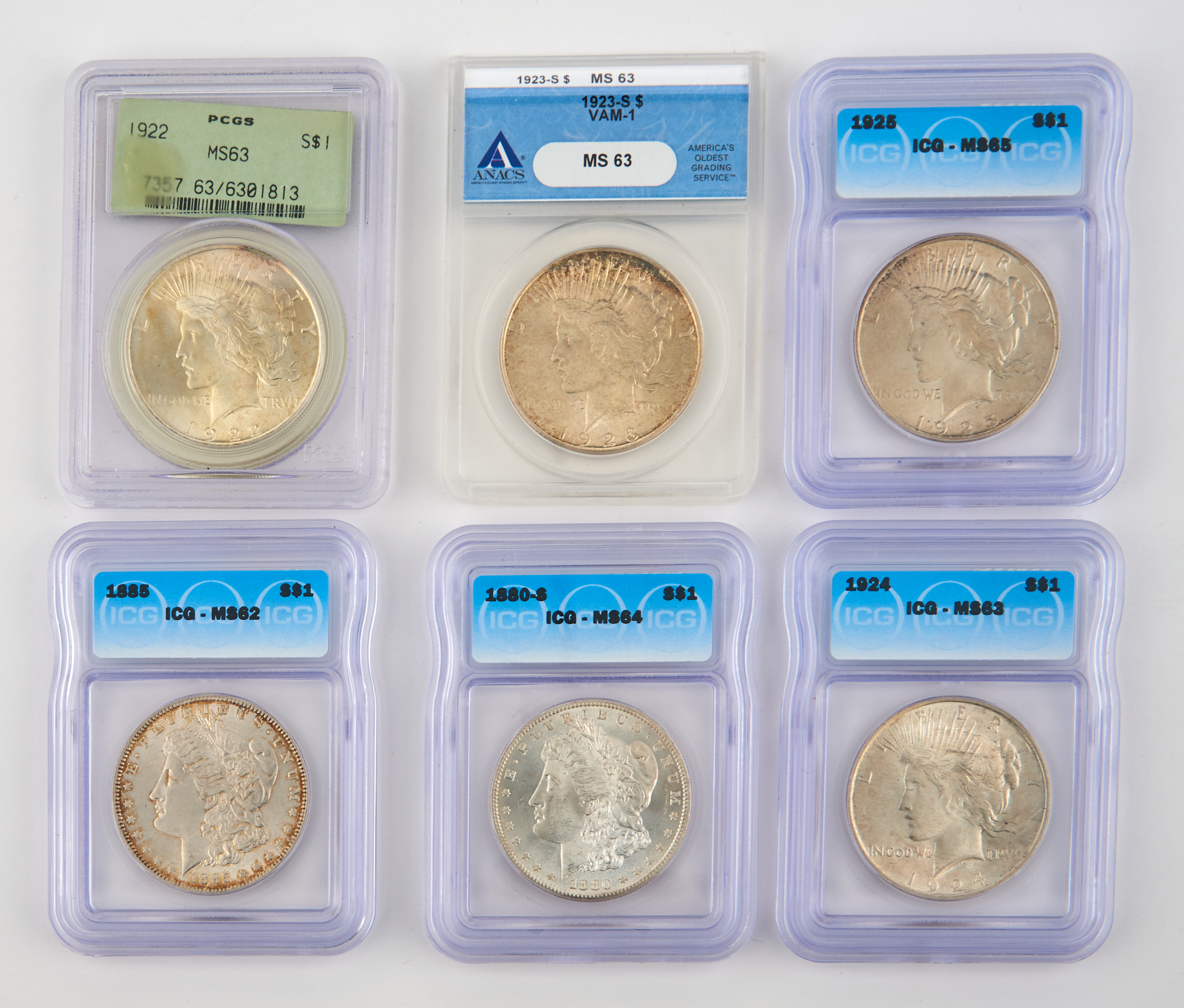 Lot image - United States Silver Dollar Group