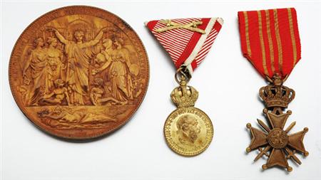 Lot image - Lot of Assorted Costume Jewelry and Medals