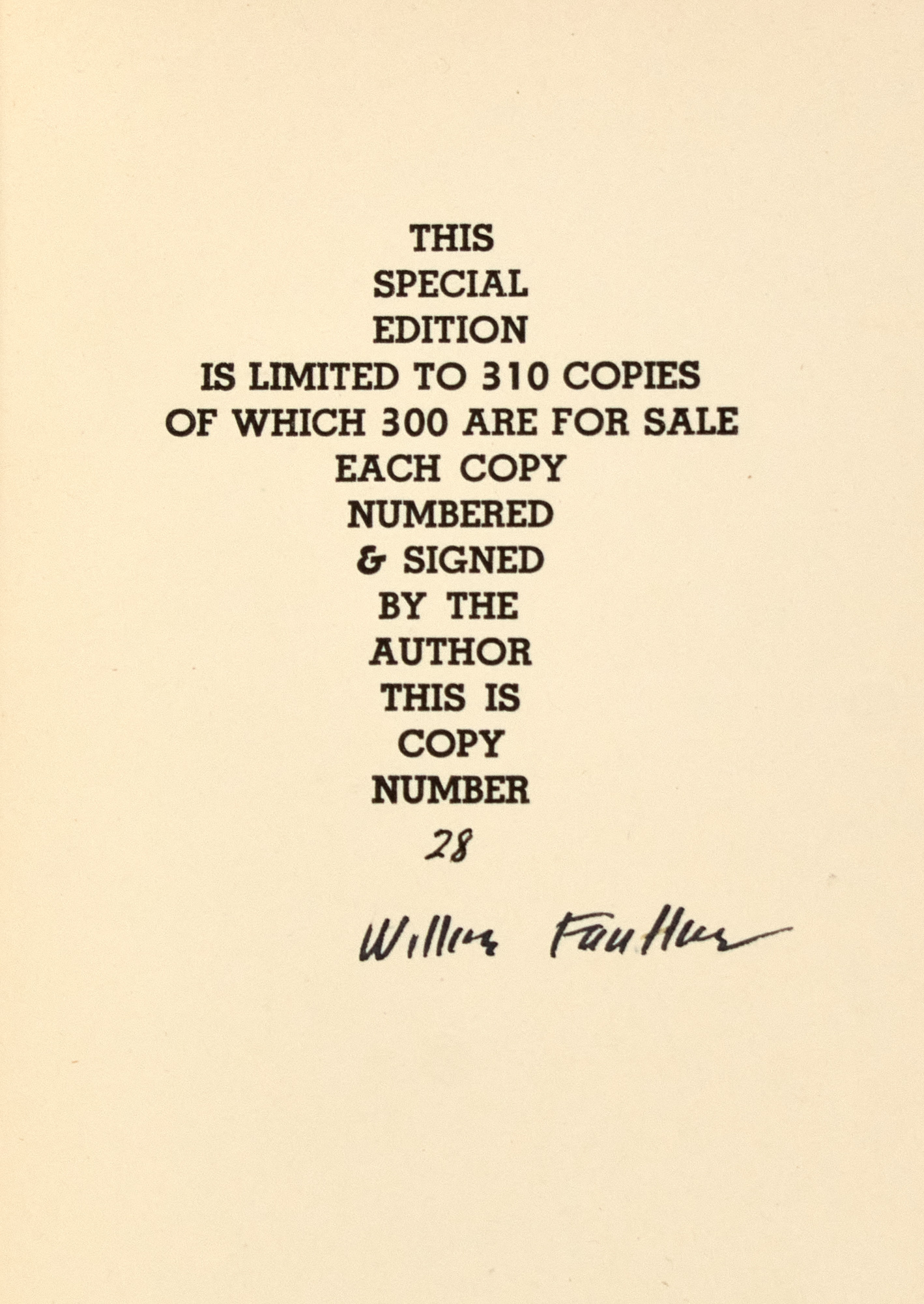 Lot image - FAUKLNER, WILLIAM  Pylon.