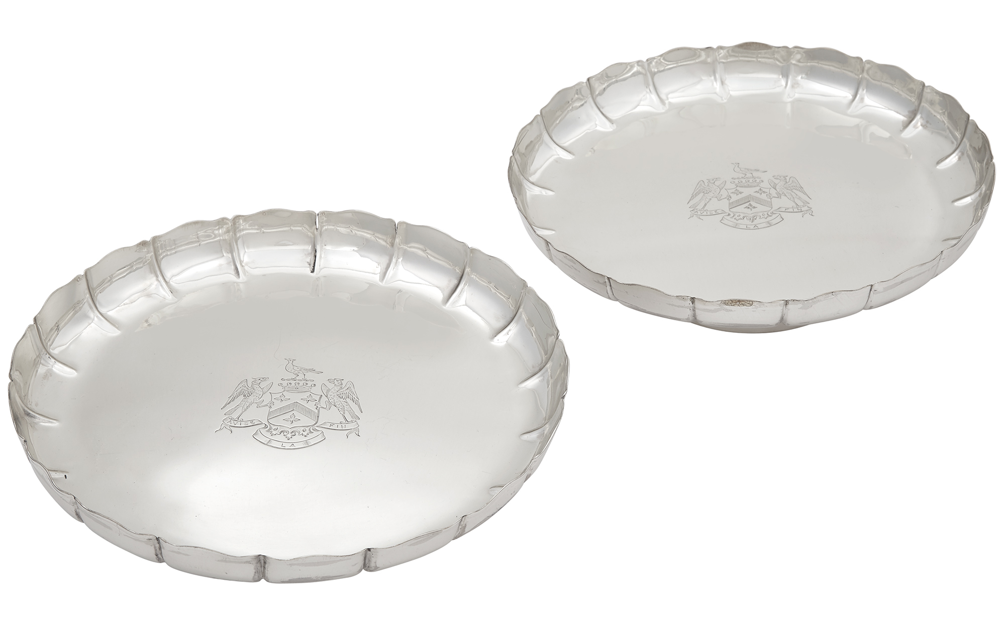 Lot image - Pair of George IV Sterling Silver Tazzae