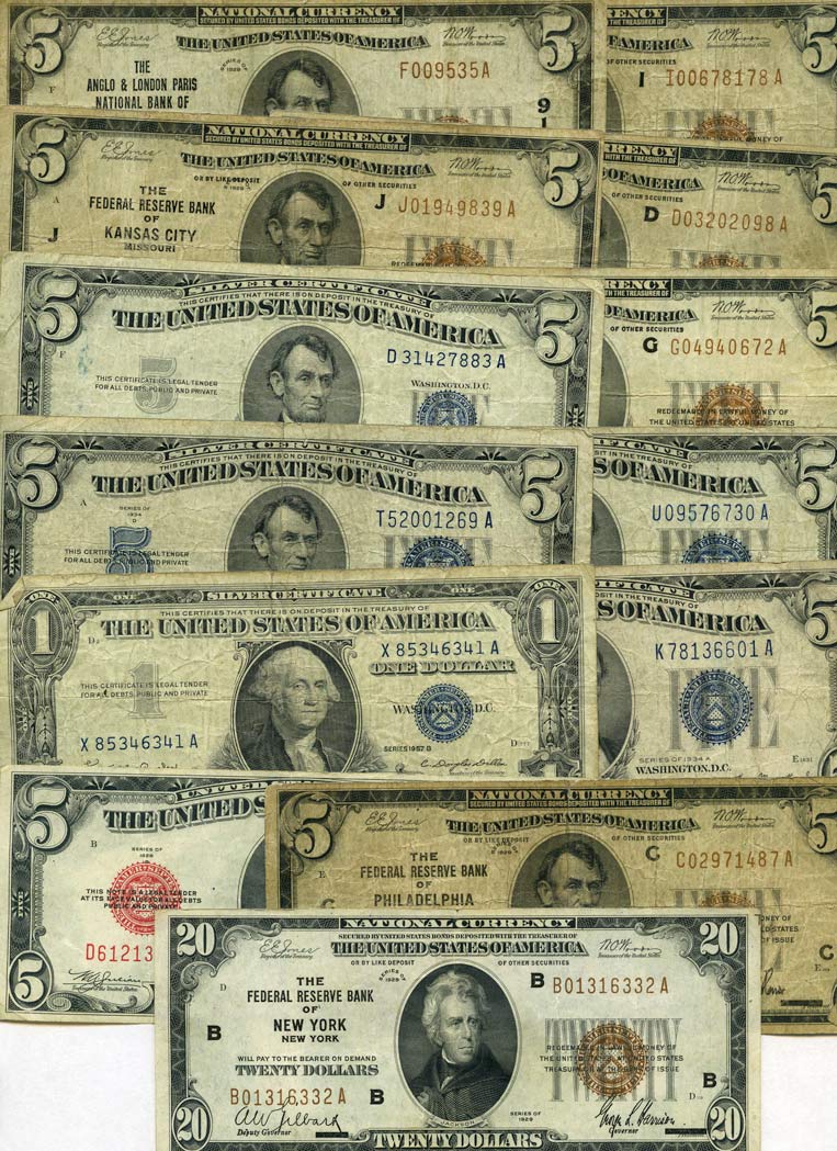 Lot image - United States Small Size Bank Note Group