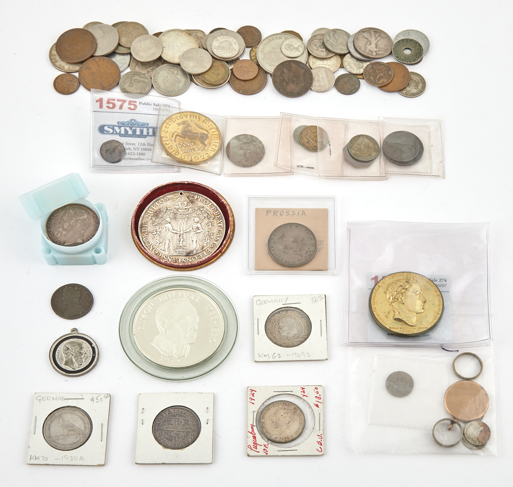 Lot image - Assortment of Coins, Medals and Tokens