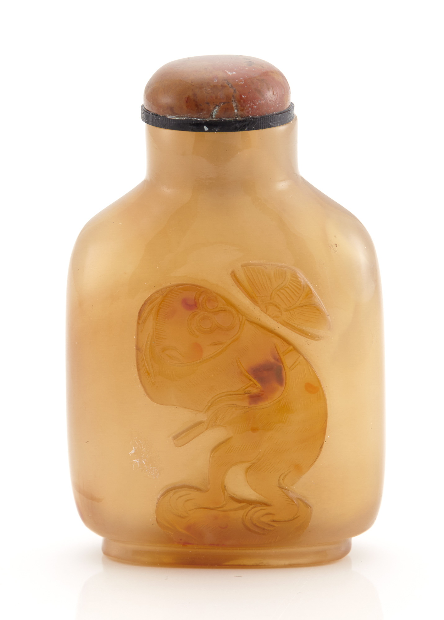 Lot image - Chinese Cameo Agate Snuff Bottle