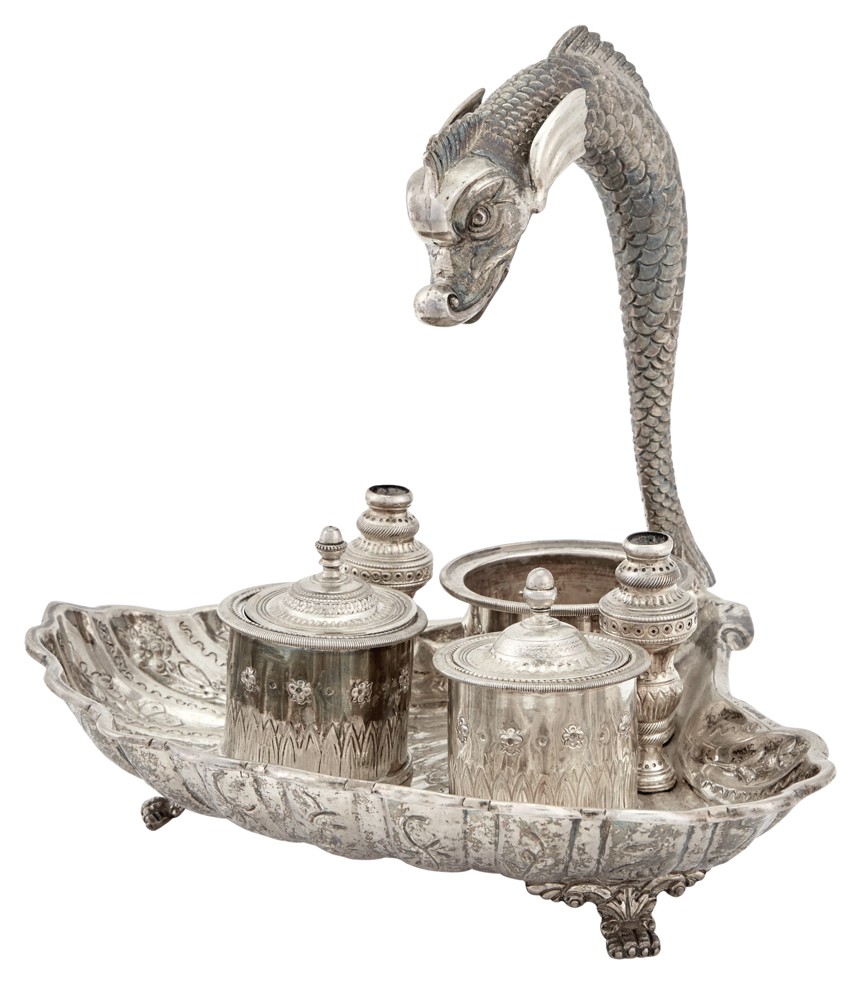 Lot image - Portuguese Silver Inkstand