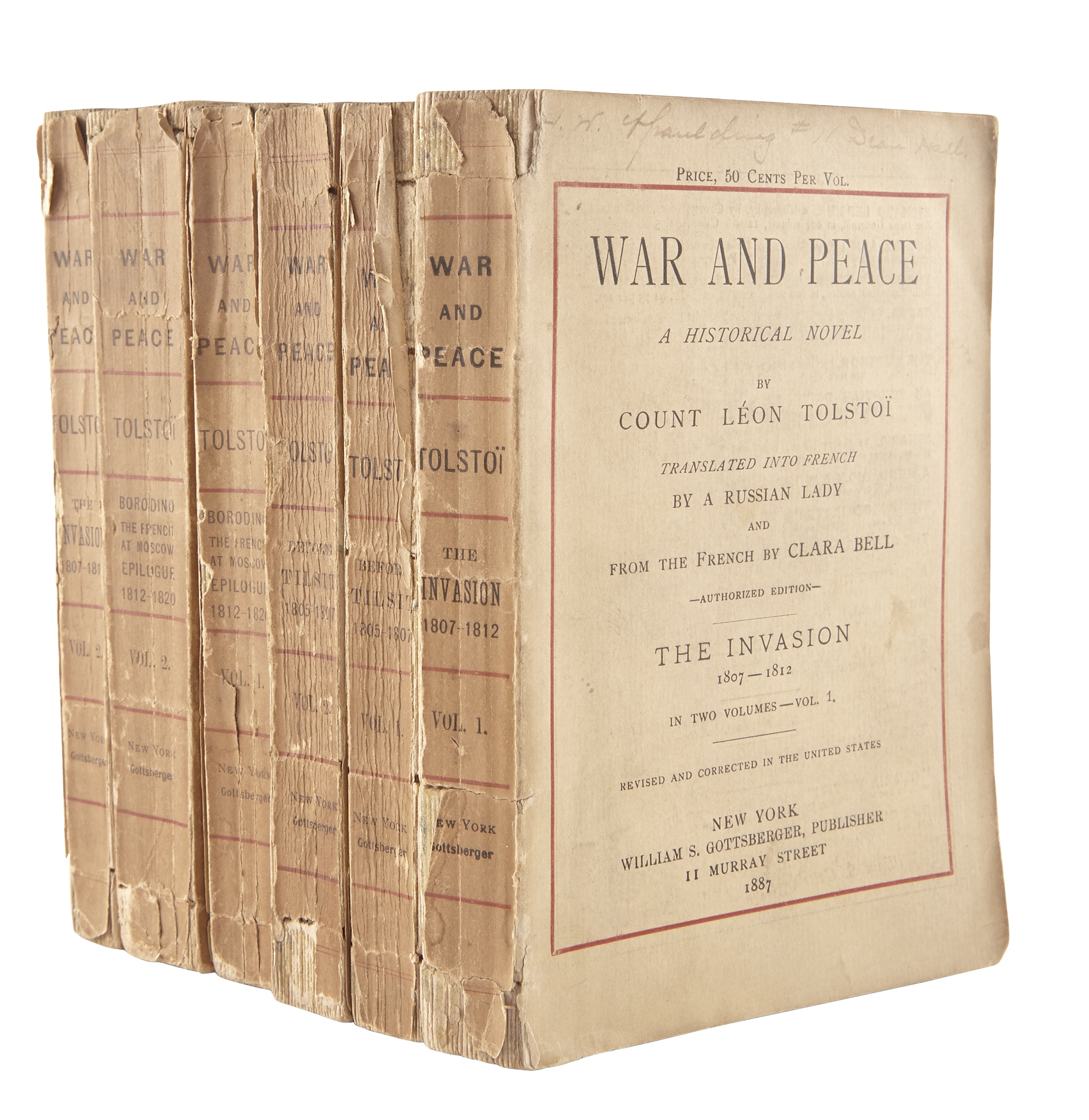 Lot image - [TOLSTOY] TOLSTOI, COUNT LEON  War and Peace. A Historical Novel.
