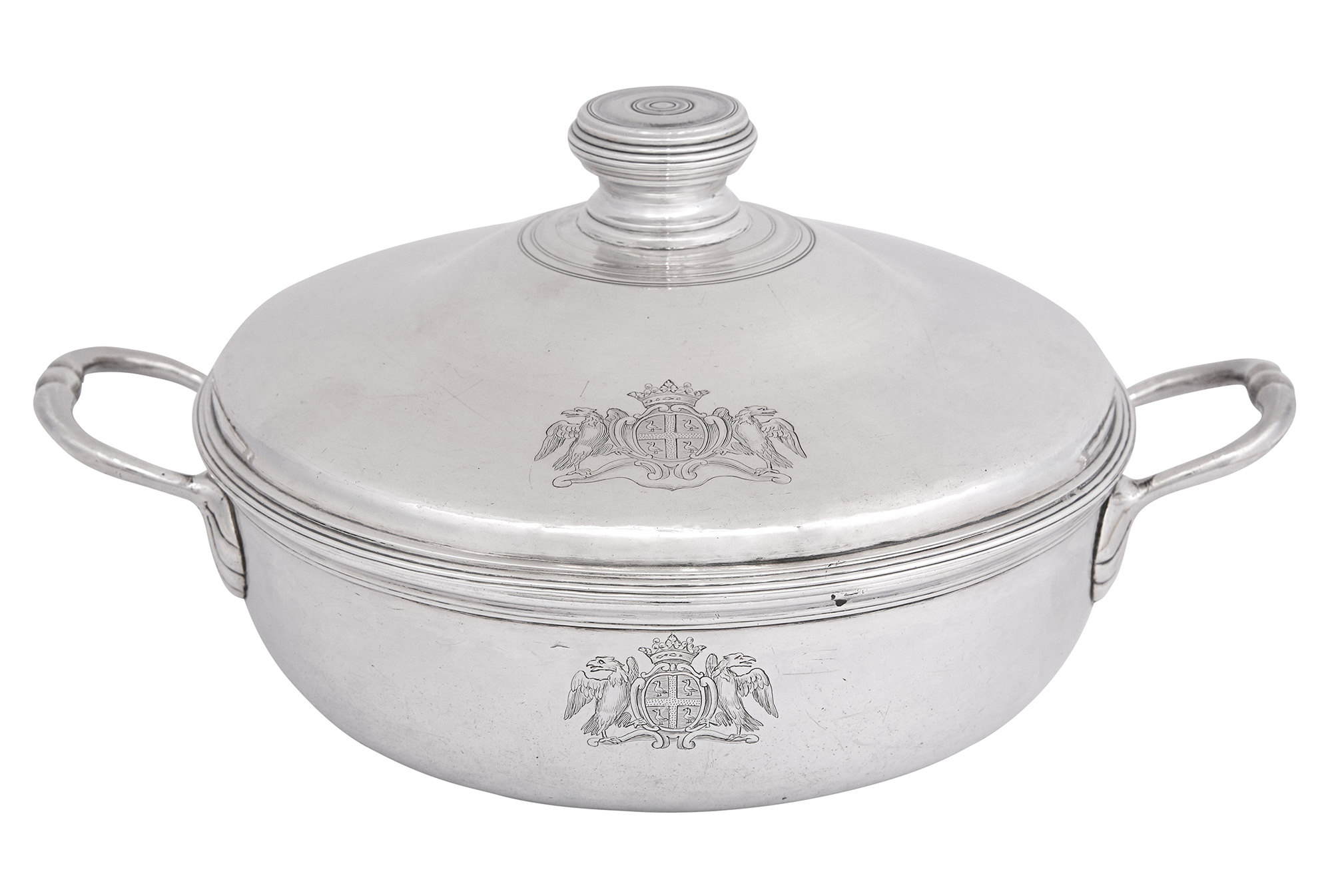 Lot image - Assembled Louis XVI Silver Two-Handled Covered Vegetable Dish