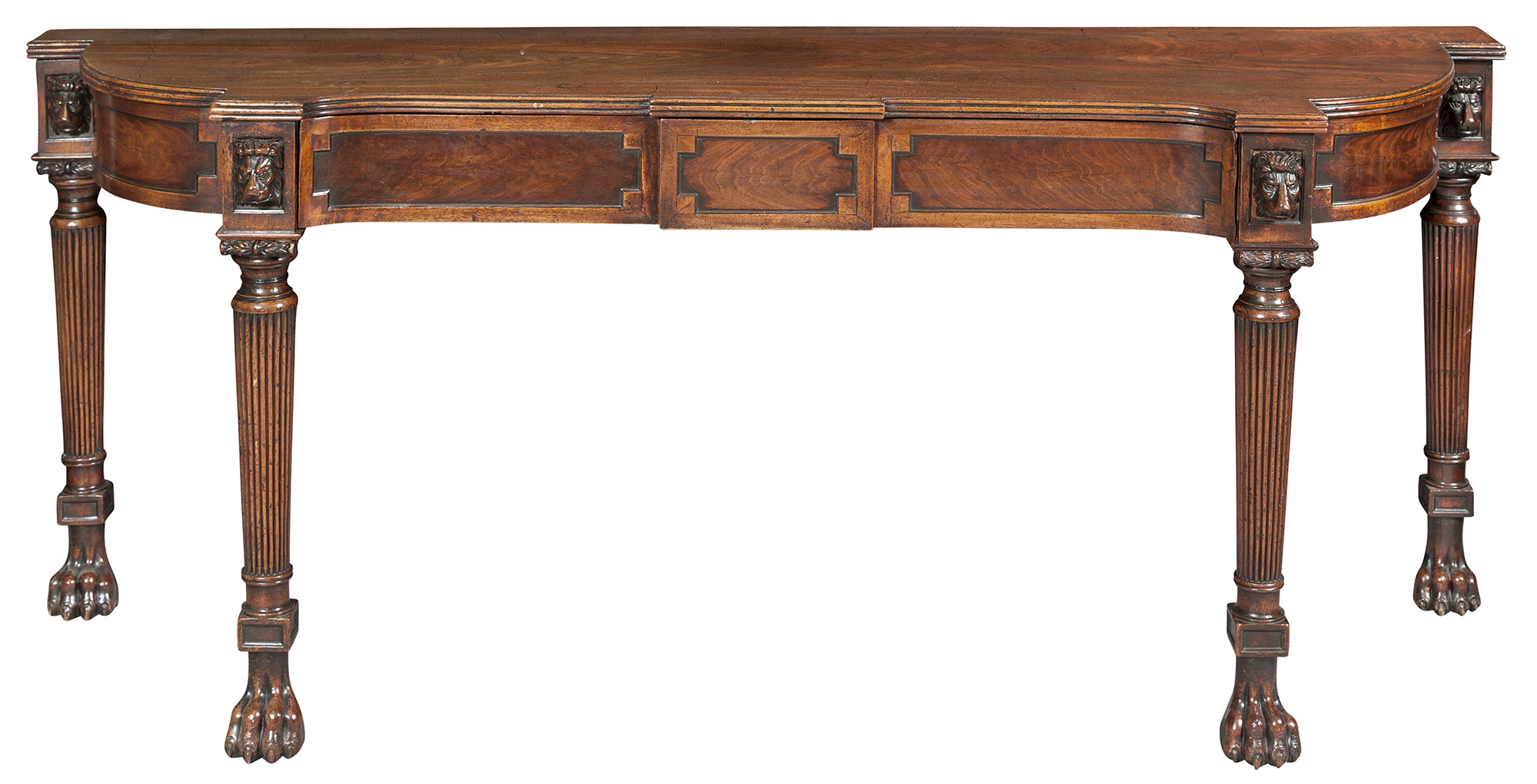 Lot image - Regency Mahogany Sideboard Table in the manner of George Oakley