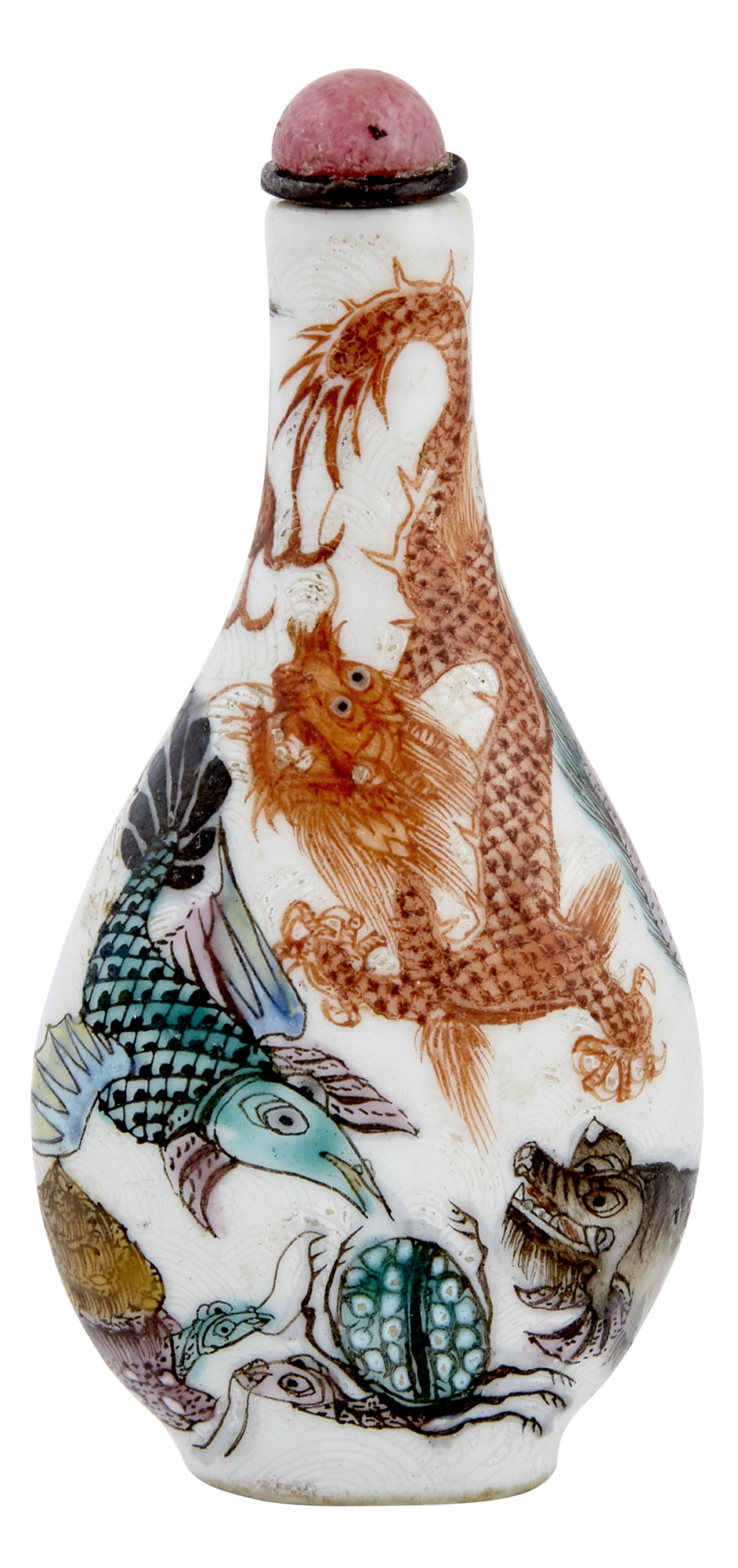 Lot image - Chinese Enameled Porcelain Snuff Bottle