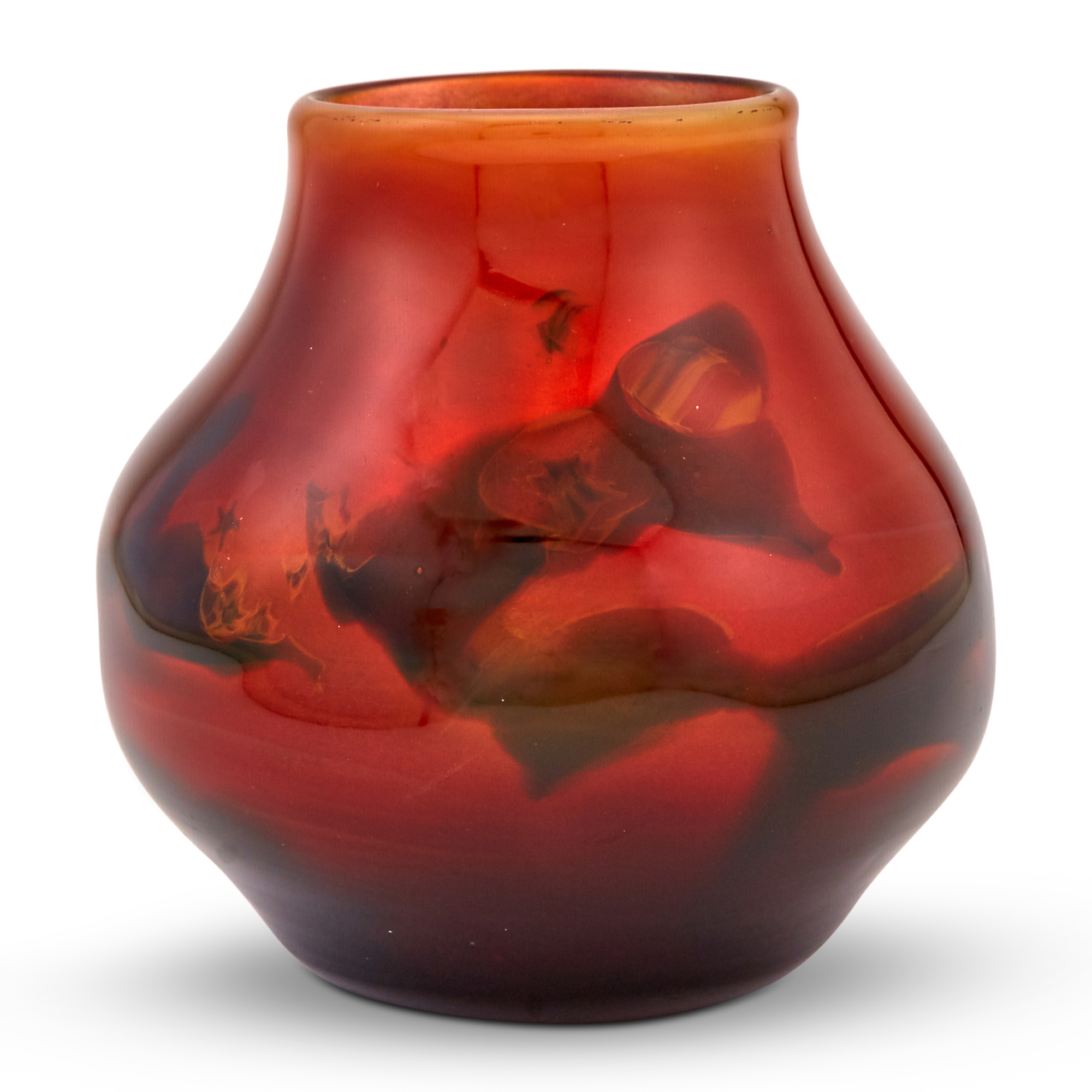 Lot image - Tiffany Favrile Glass Paperweight Vase