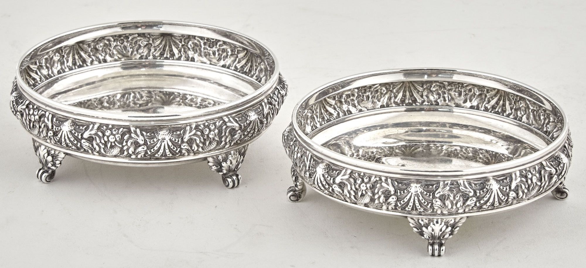 Lot image - Pair of Tiffany & Co. Sterling Silver Coasters