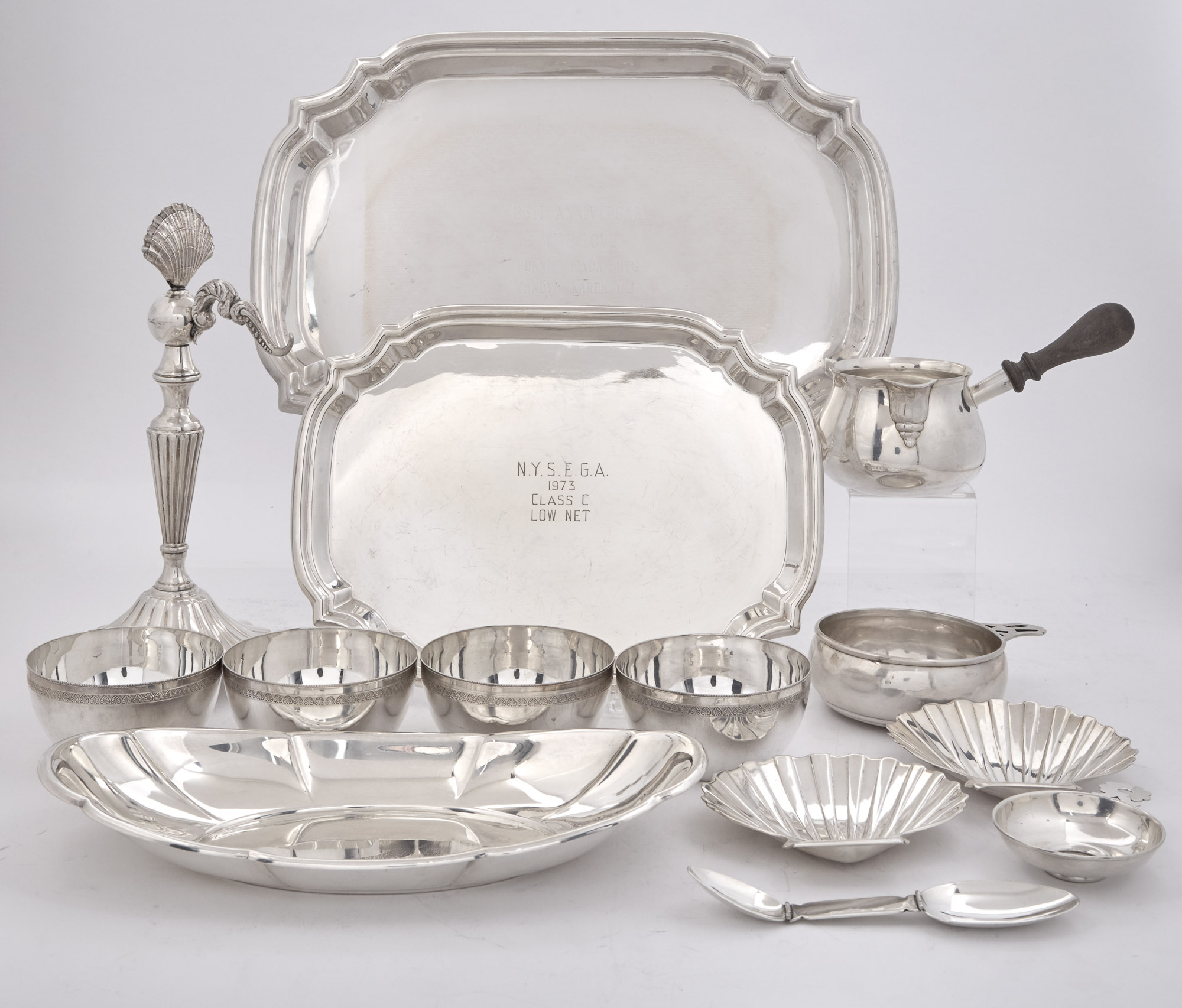 Lot image - Miscellaneous Group of Silver Table Articles