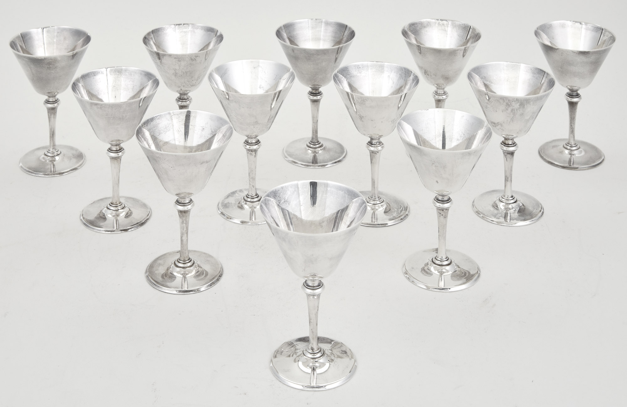 Lot image - Set of Twelve Tiffany & Co. Sterling Silver Goblets