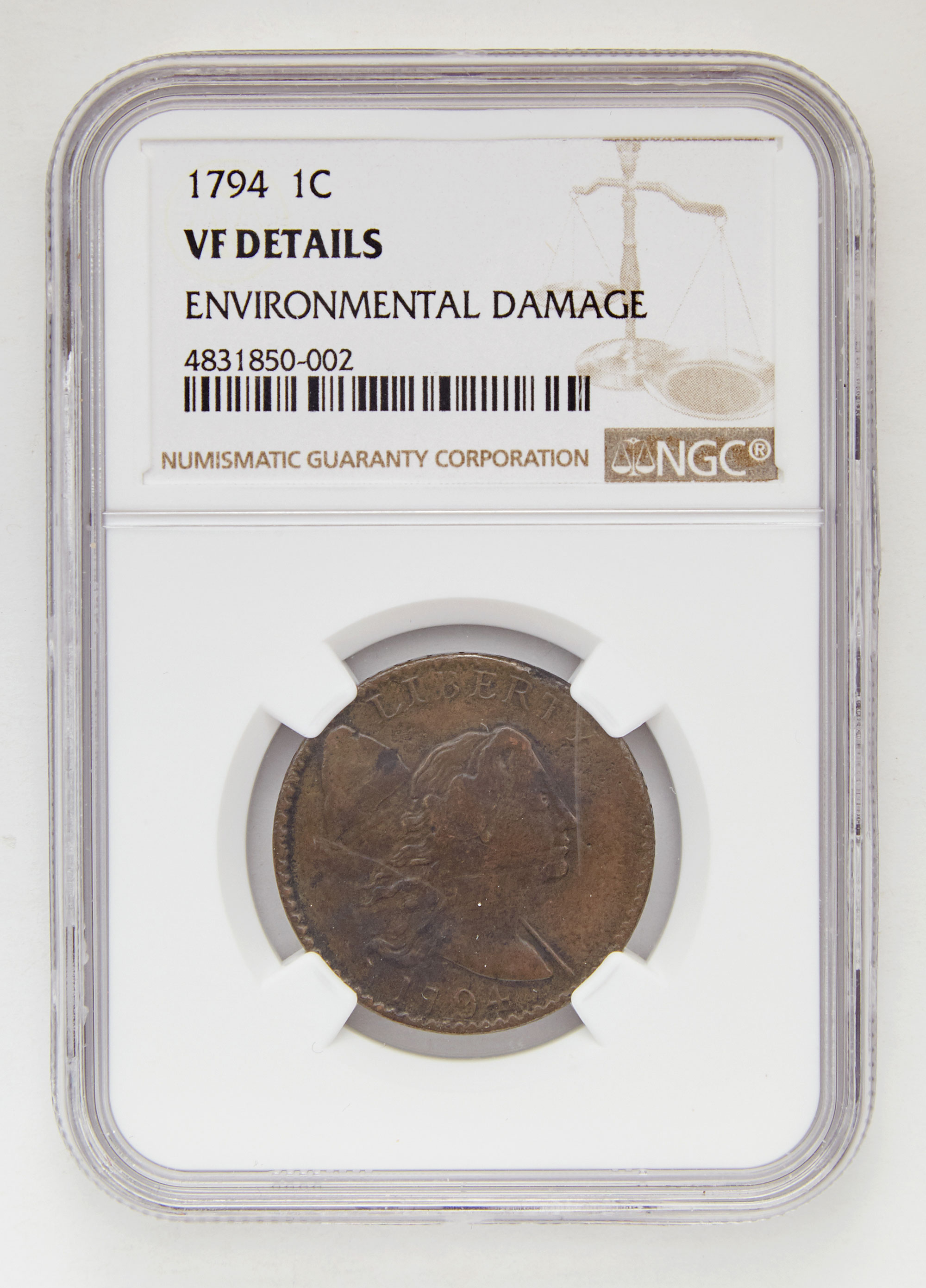 Lot image - United States 1794 Liberty Cap Large Cent NGC