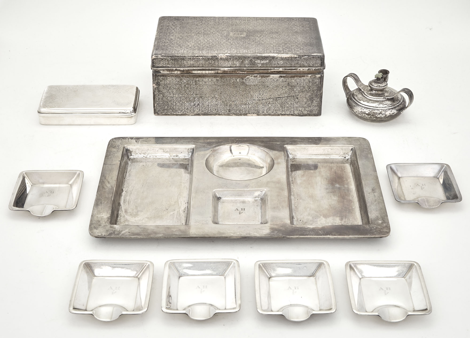 Lot image - Group of Tiffany & Co. Sterling Silver Smoking Articles