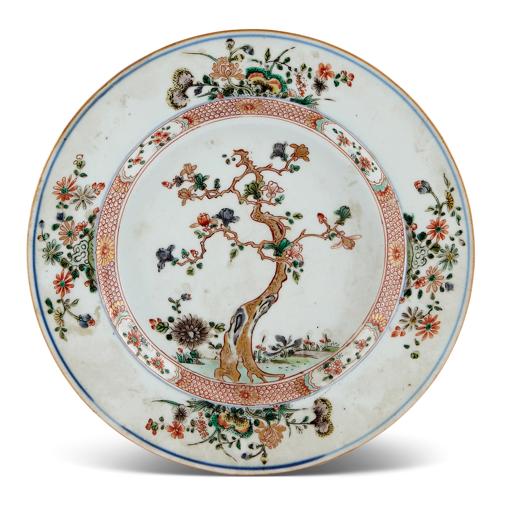 Lot image - A Chinese Enameled Porcelain Plate