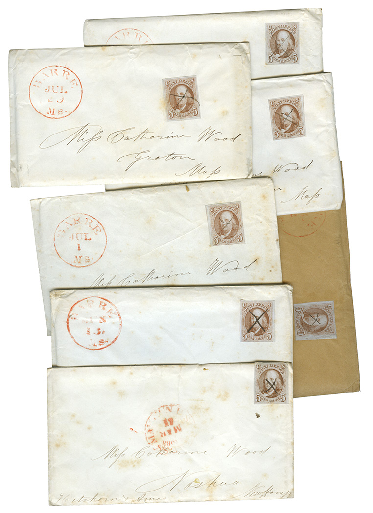 Lot image - United States 1847 5 Cents Issue on Cover