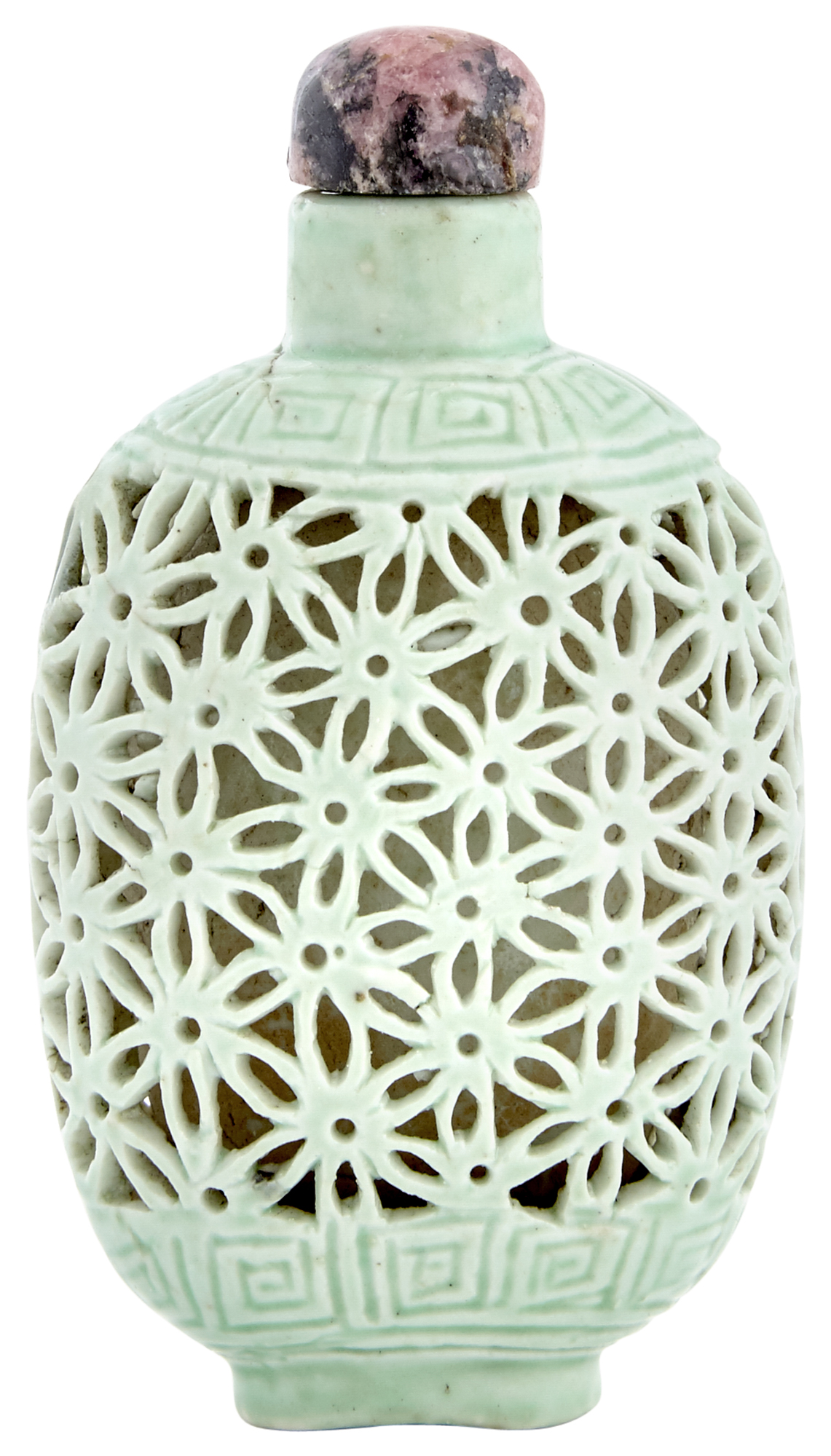 Lot image - A Chinese Green Glazed Porcelain Snuff Bottle