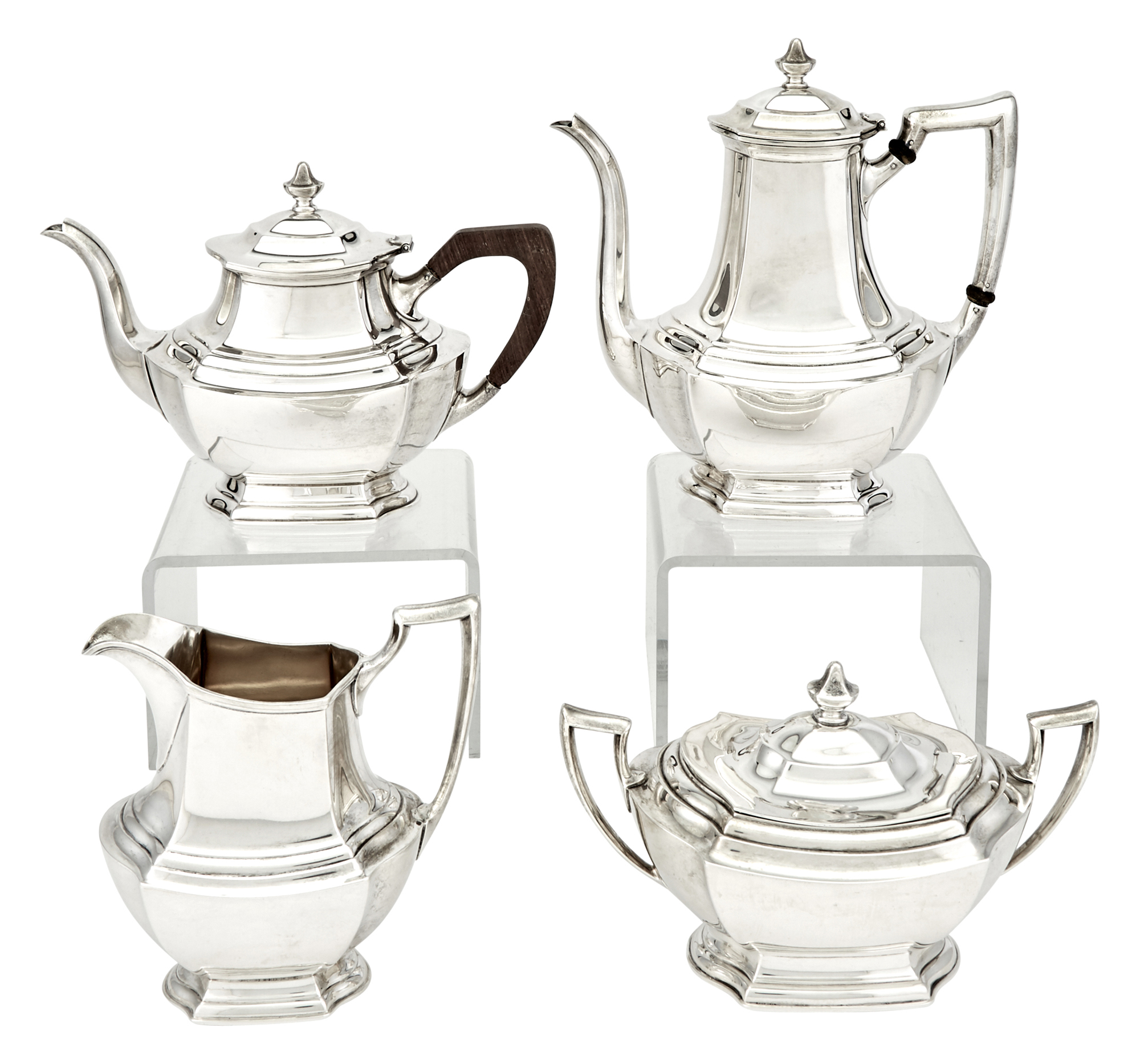 Lot image - Wallace Sterling Silver Tea and Coffee Service