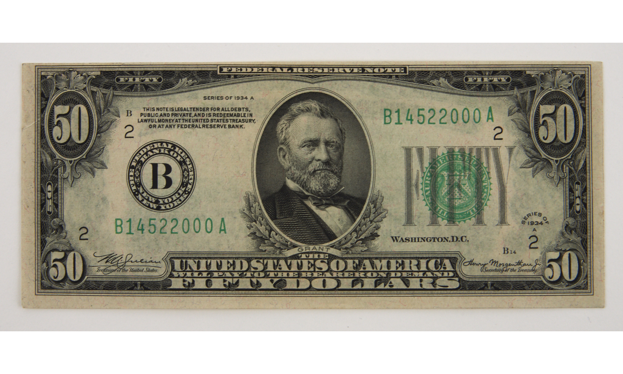 Lot image - United States $50 Small Size Bank Note Group