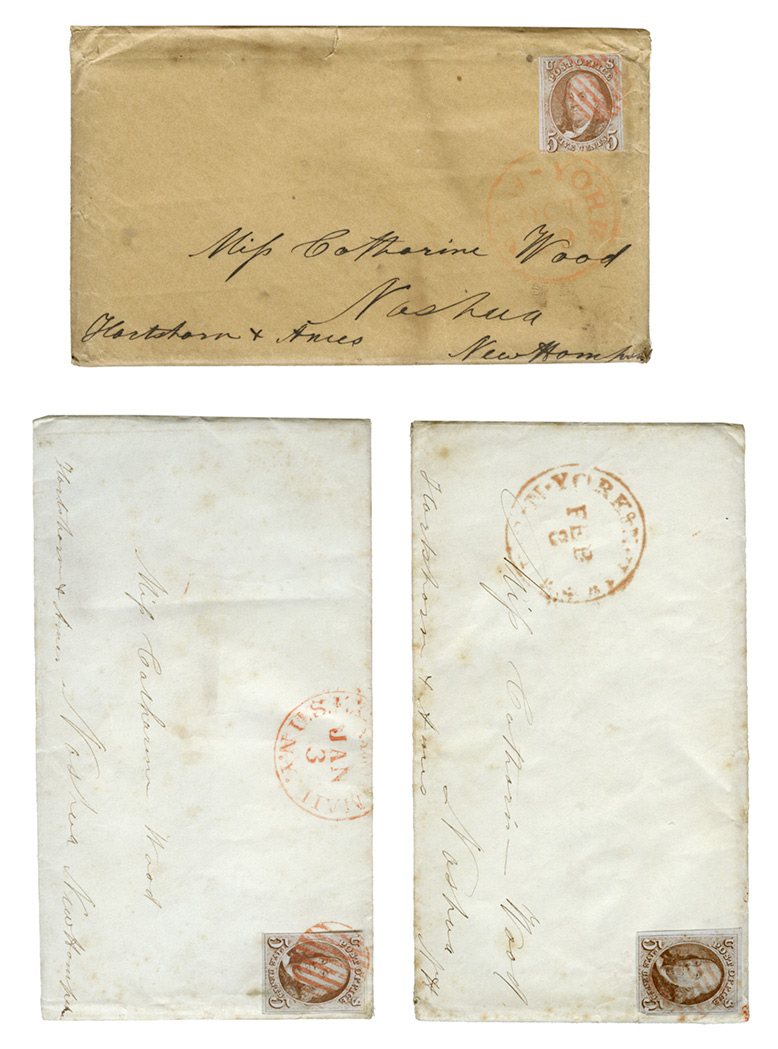 Lot image - United States 1847 5 Cents Issue on Cover