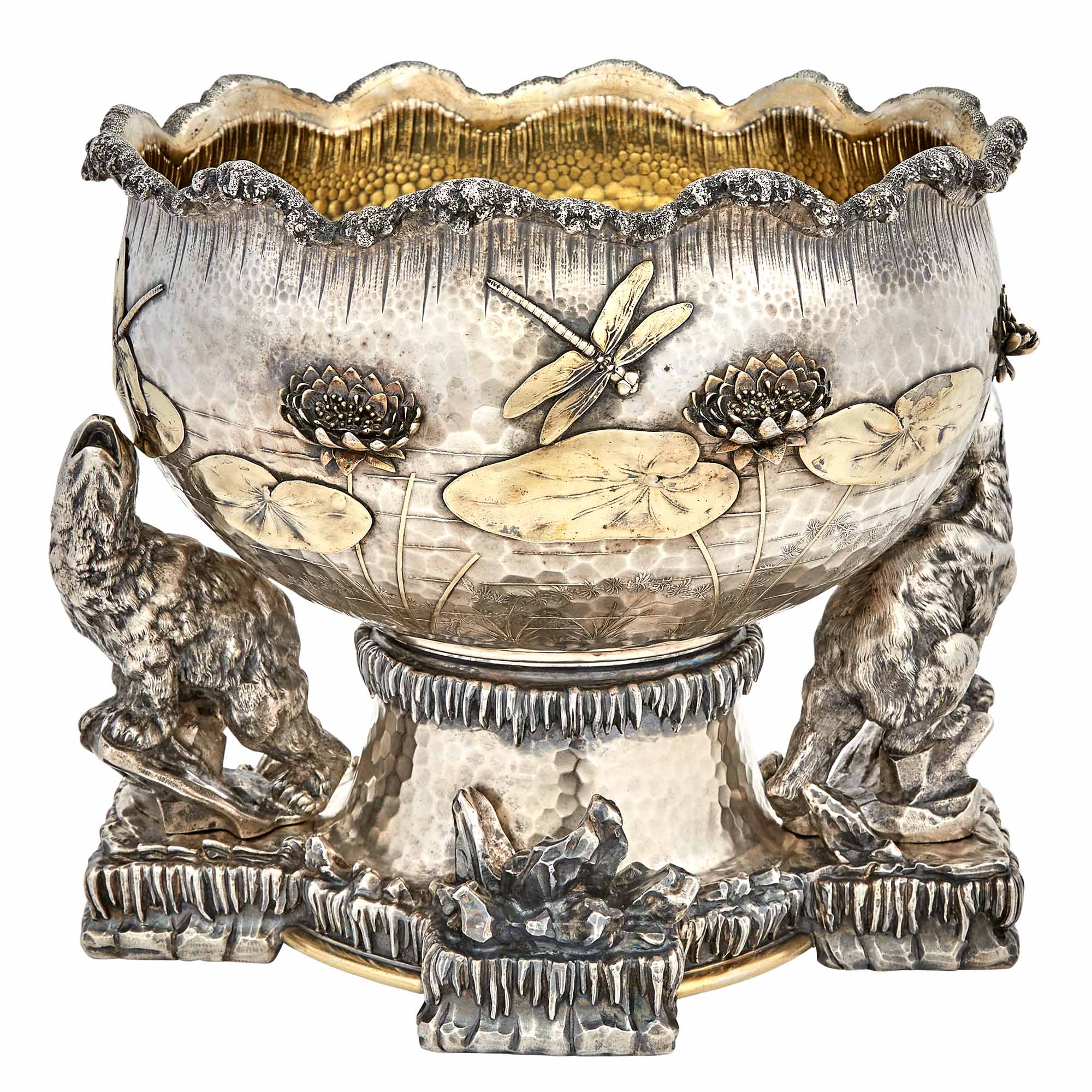 Lot image - Tiffany & Co. Parcel Gilt Sterling Silver Ice Bowl