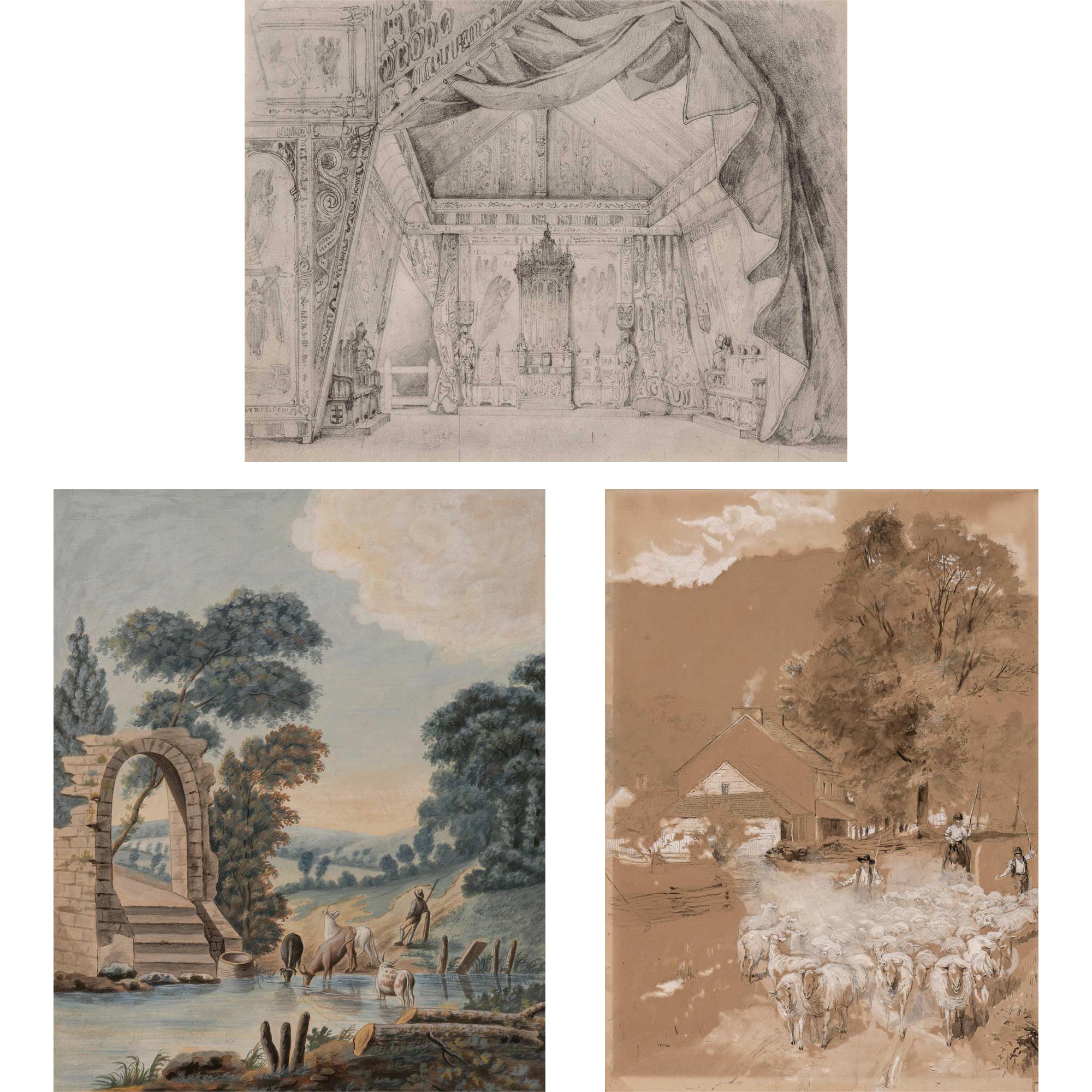 Lot image - Attributed to Eugene Deveria