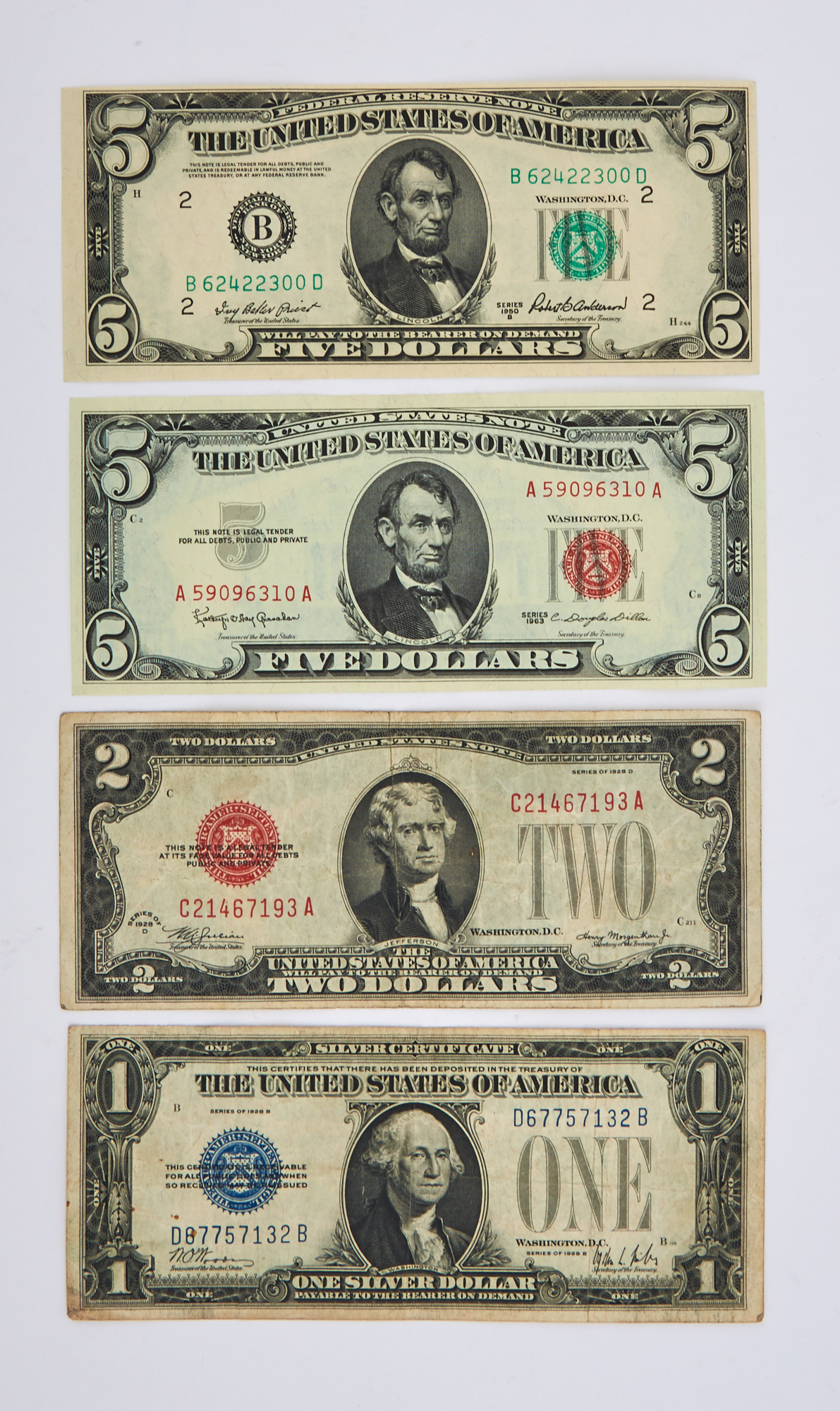 Lot image - United States Small Size $2 and $5 Bank Note Group