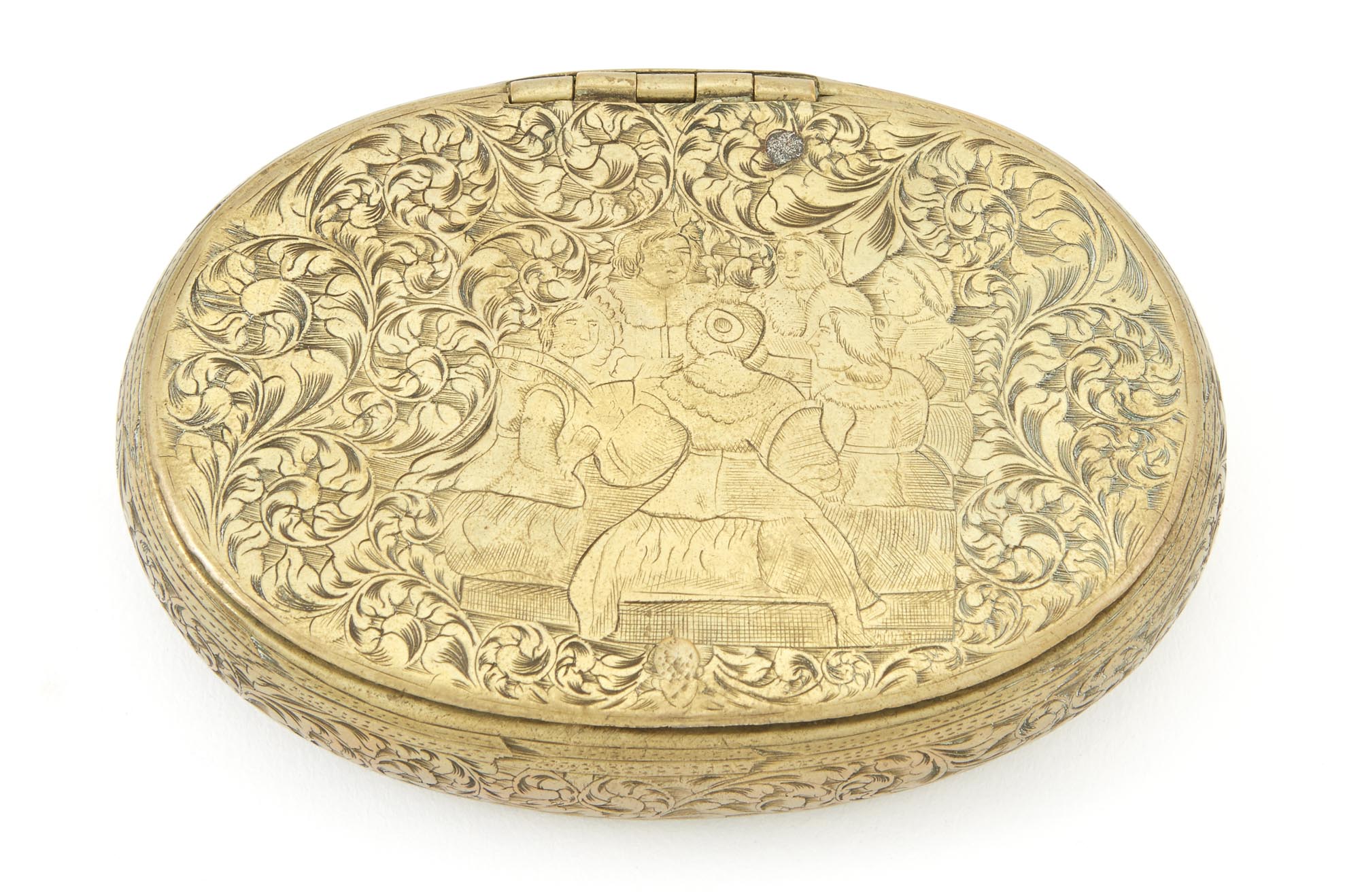 Lot image - Dutch Brass Tobacco Box
