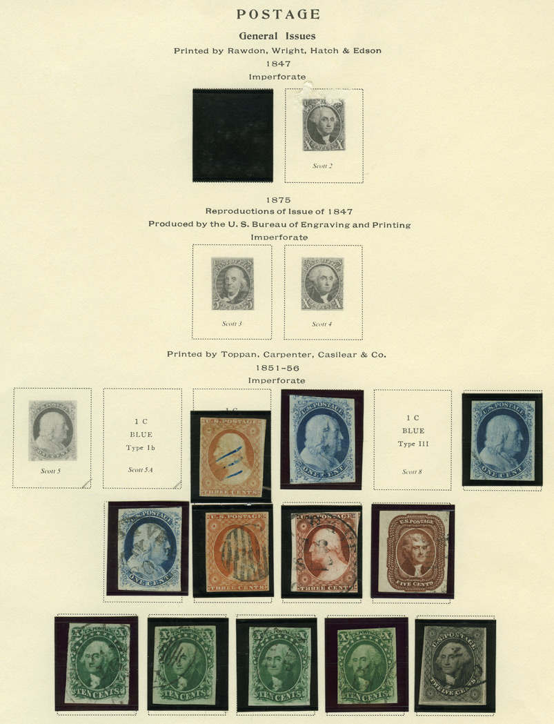 Lot image - United States 1851-1856 Issue, Scott 7-17