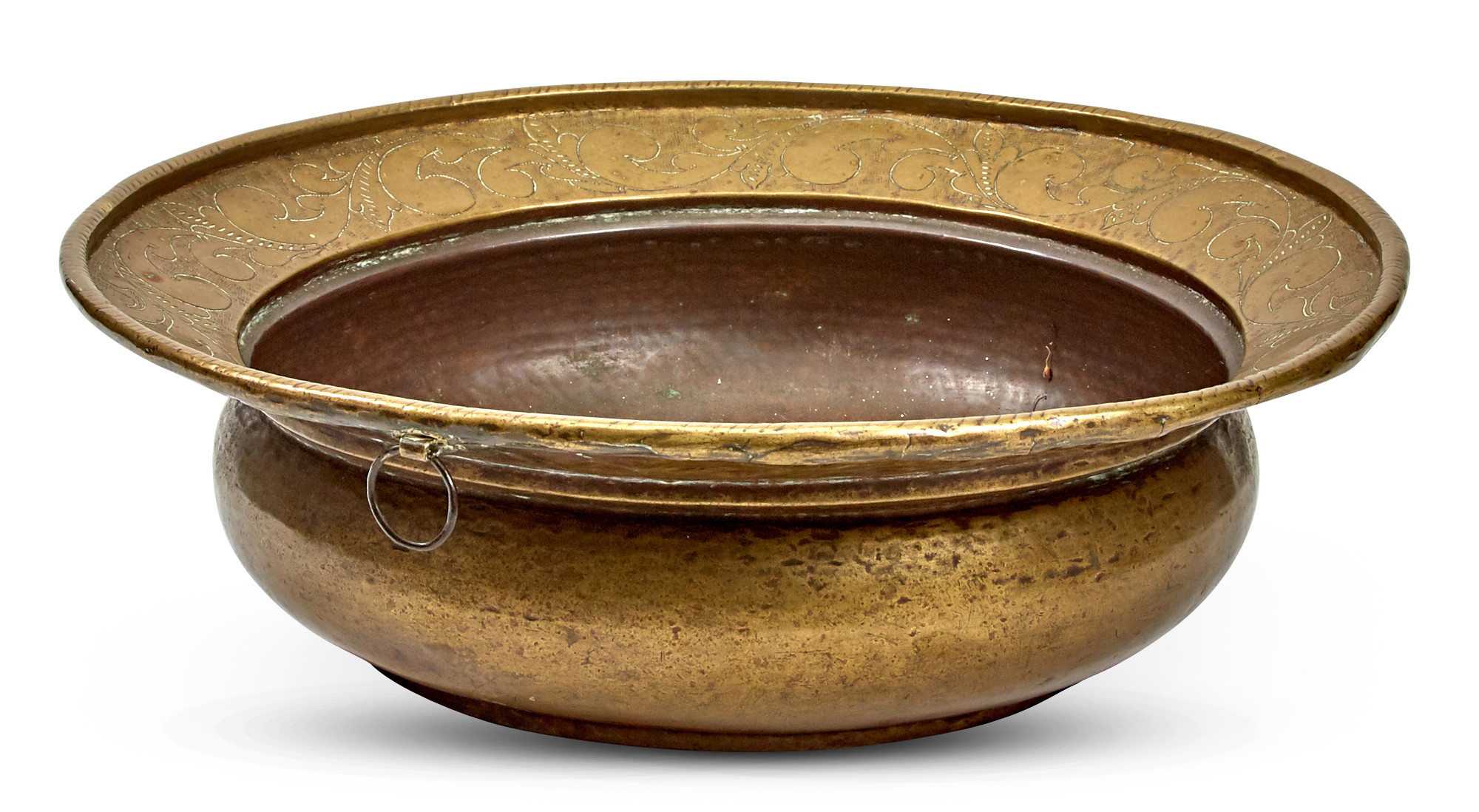 Lot image - Danish Brass Alms Dish