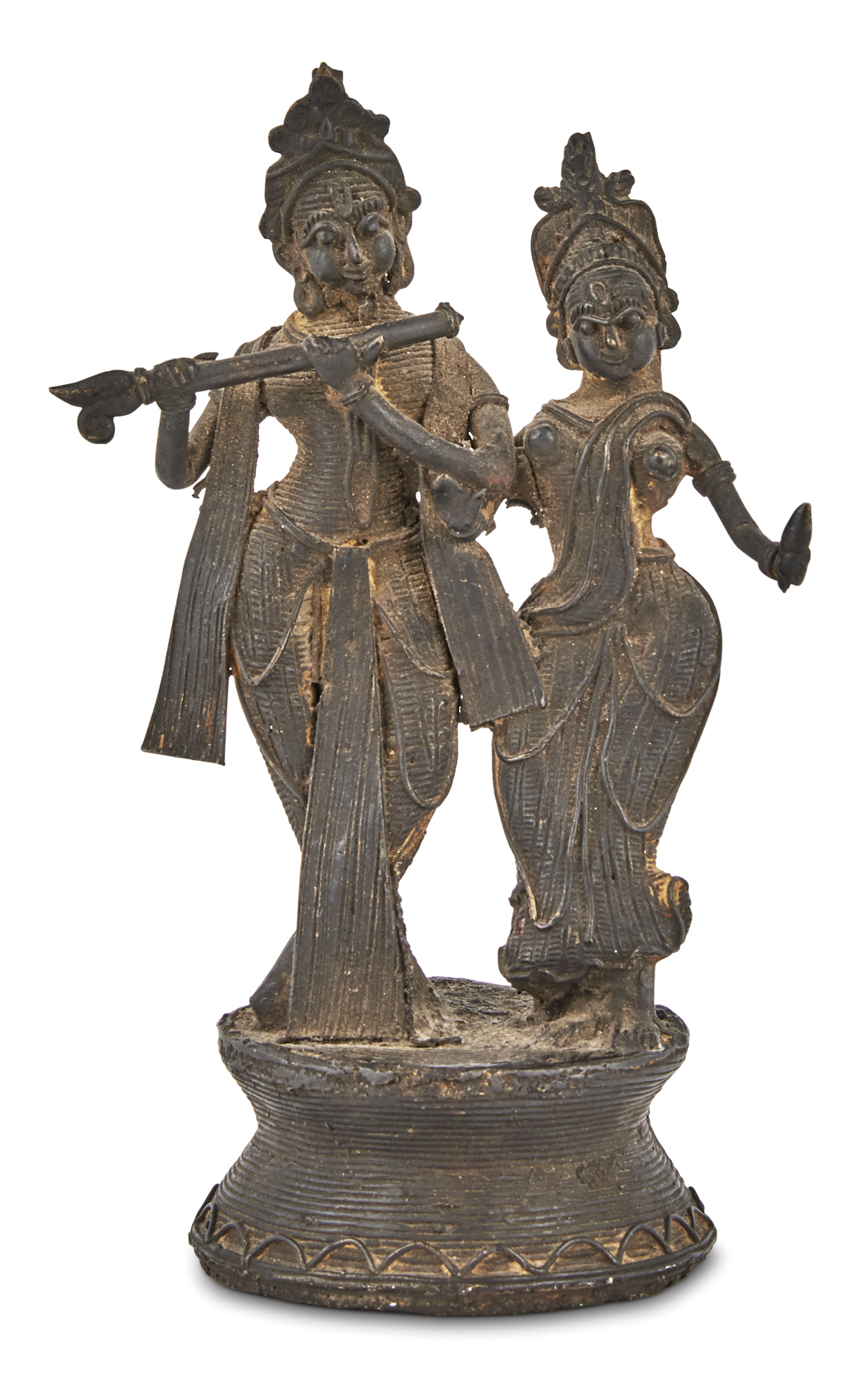 Lot image - An Indian Bronze Figure of Vishnu and Radha