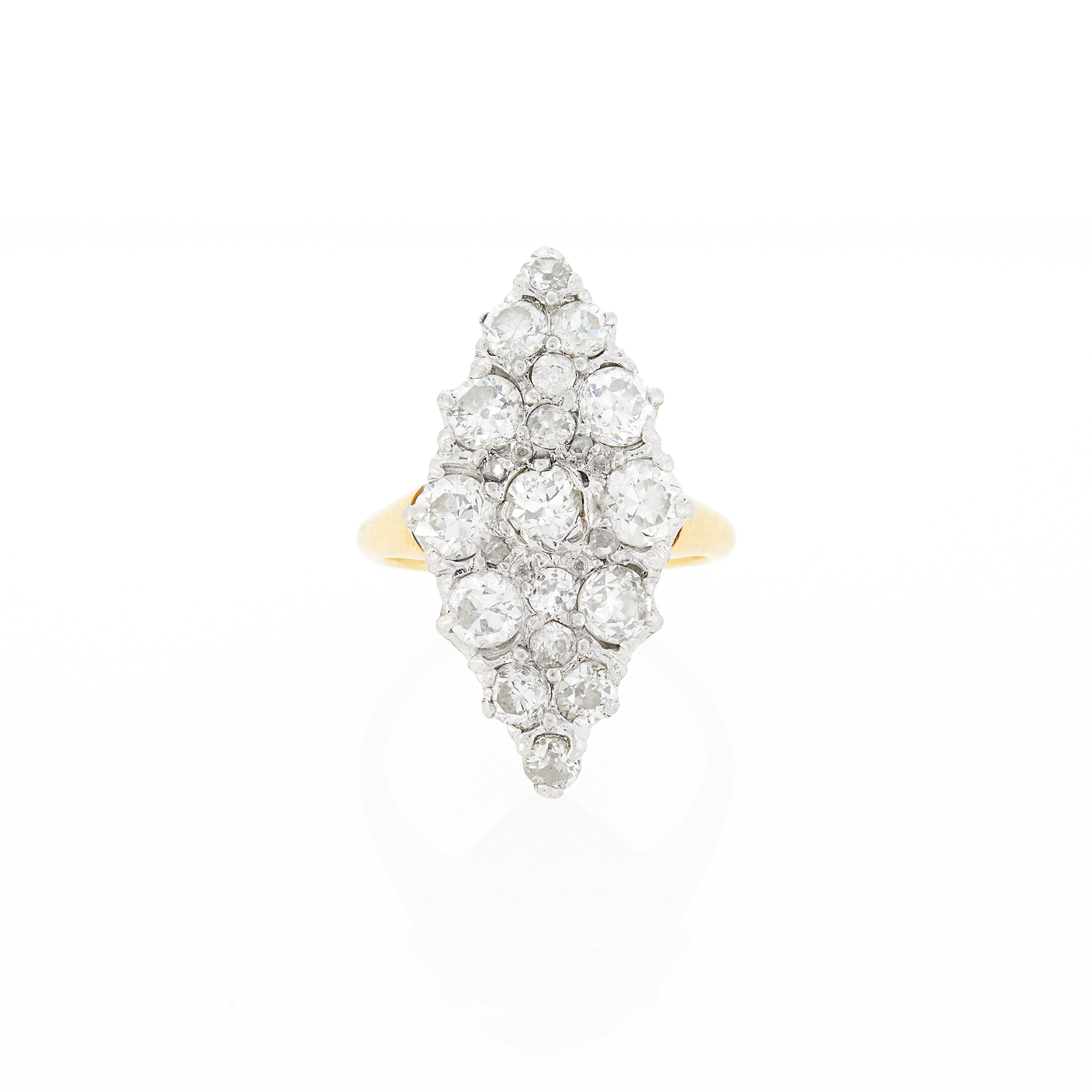 Lot image - Edwardian Gold, Platinum and Diamond Ring