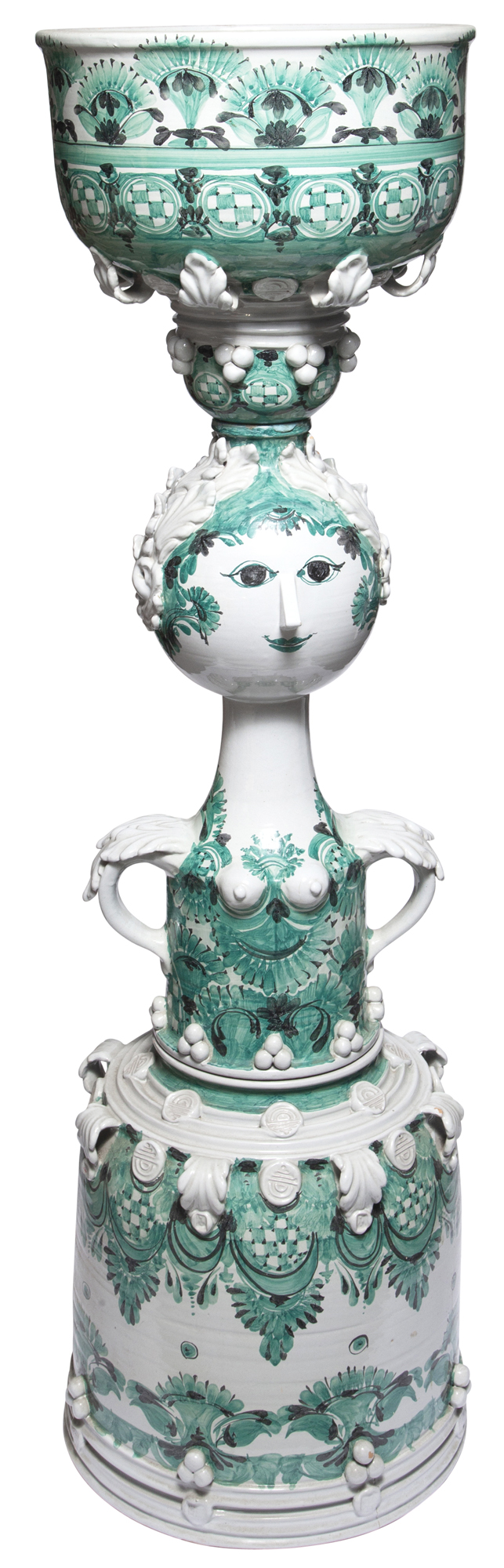 Lot image - Bjorn Wiinblad Glazed Earthenware Figural Jardinière