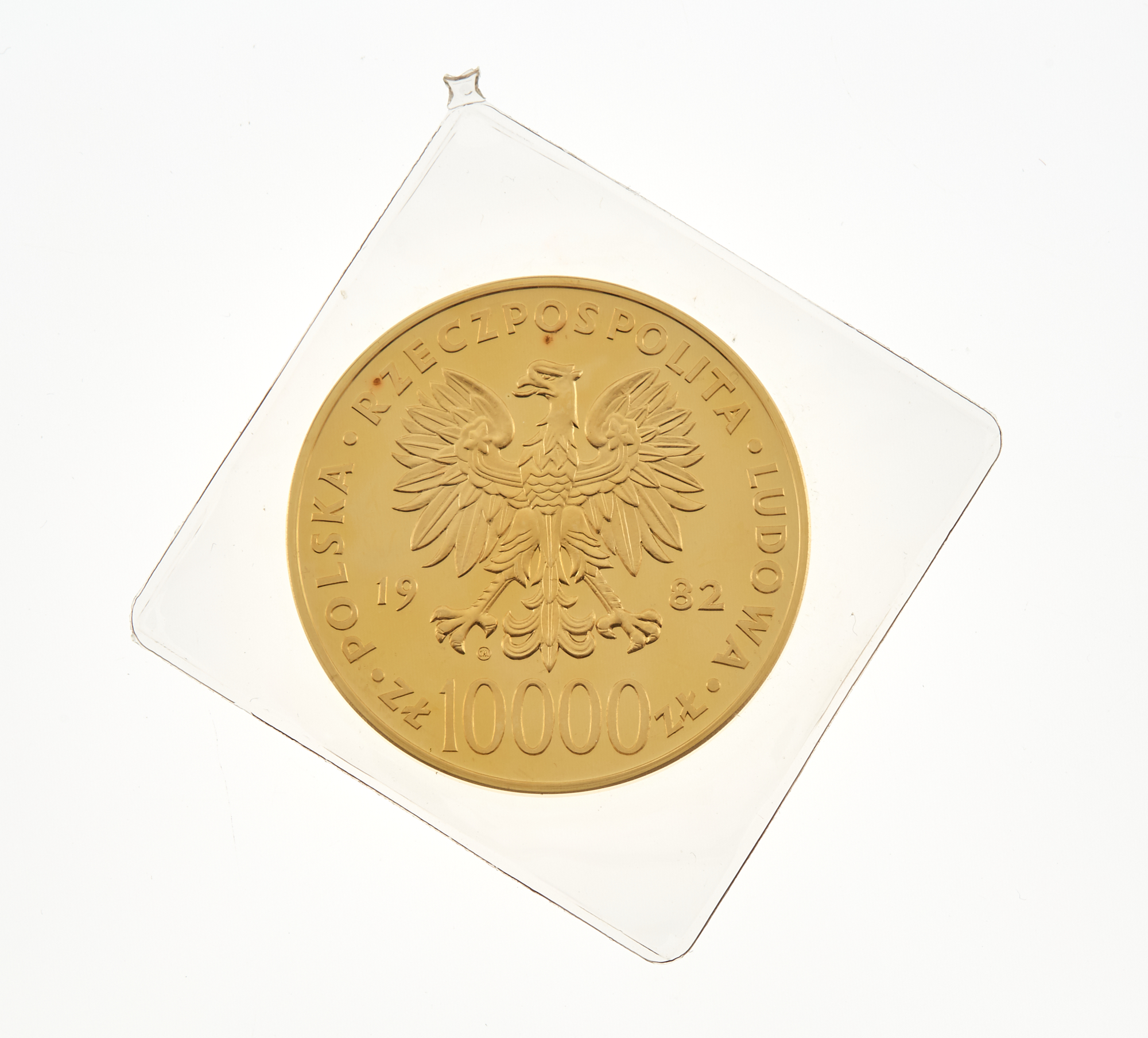 Lot image - Poland 1982 10,000 Zlotych Pope John II Papal Visit Gold Proof Y# 140