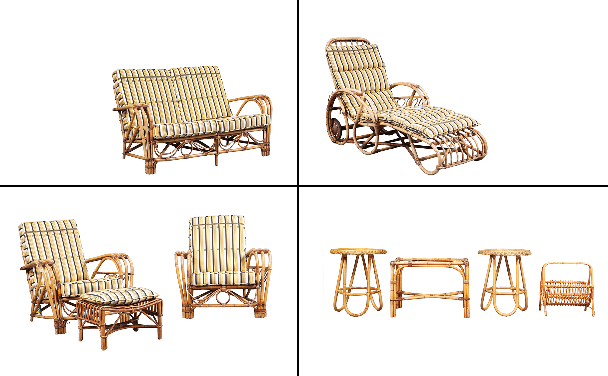 Lot image - Suite of Bamboo Furniture