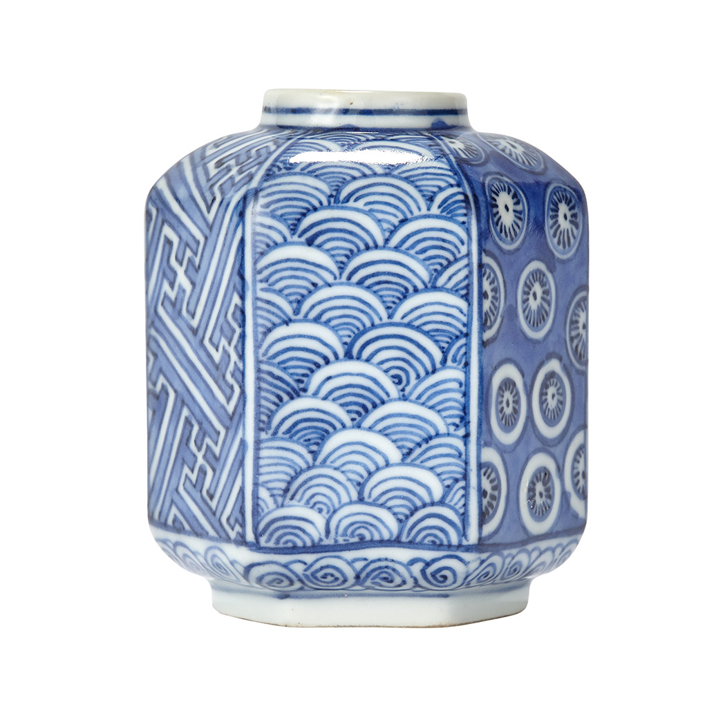 Lot image - Chinese Large Blue and White Glazed Porcelain Snuff Bottle