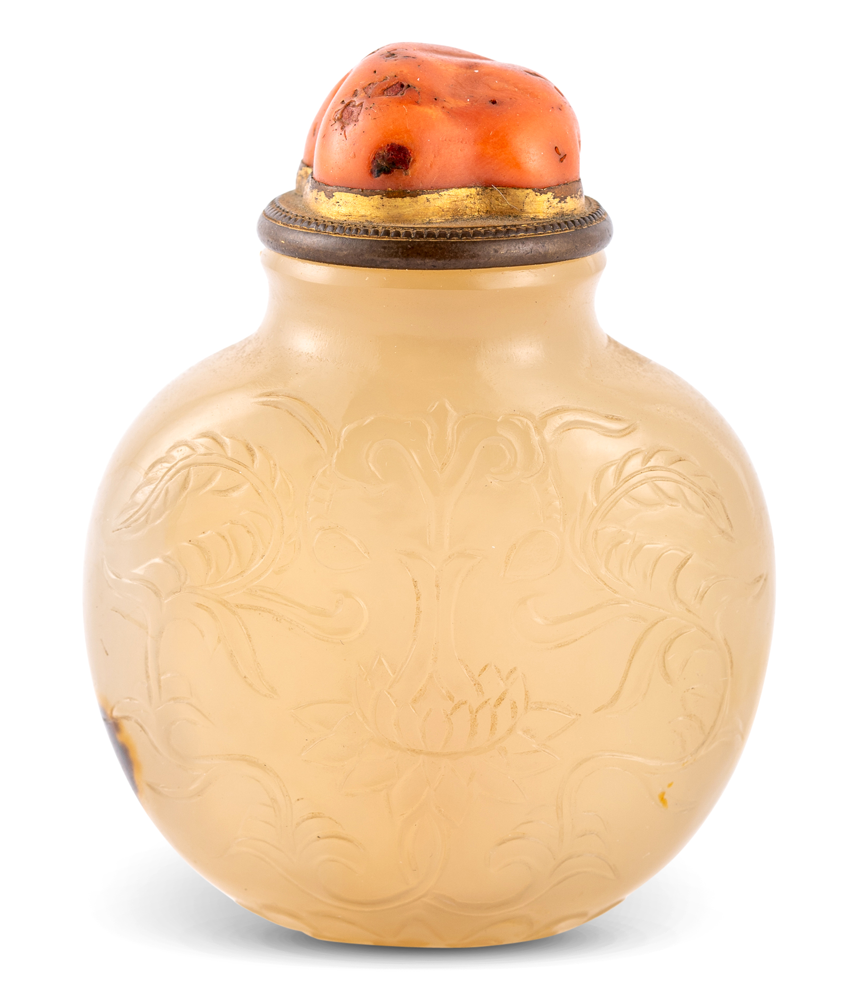 Lot image - A Good Chinese Agate Snuff Bottle