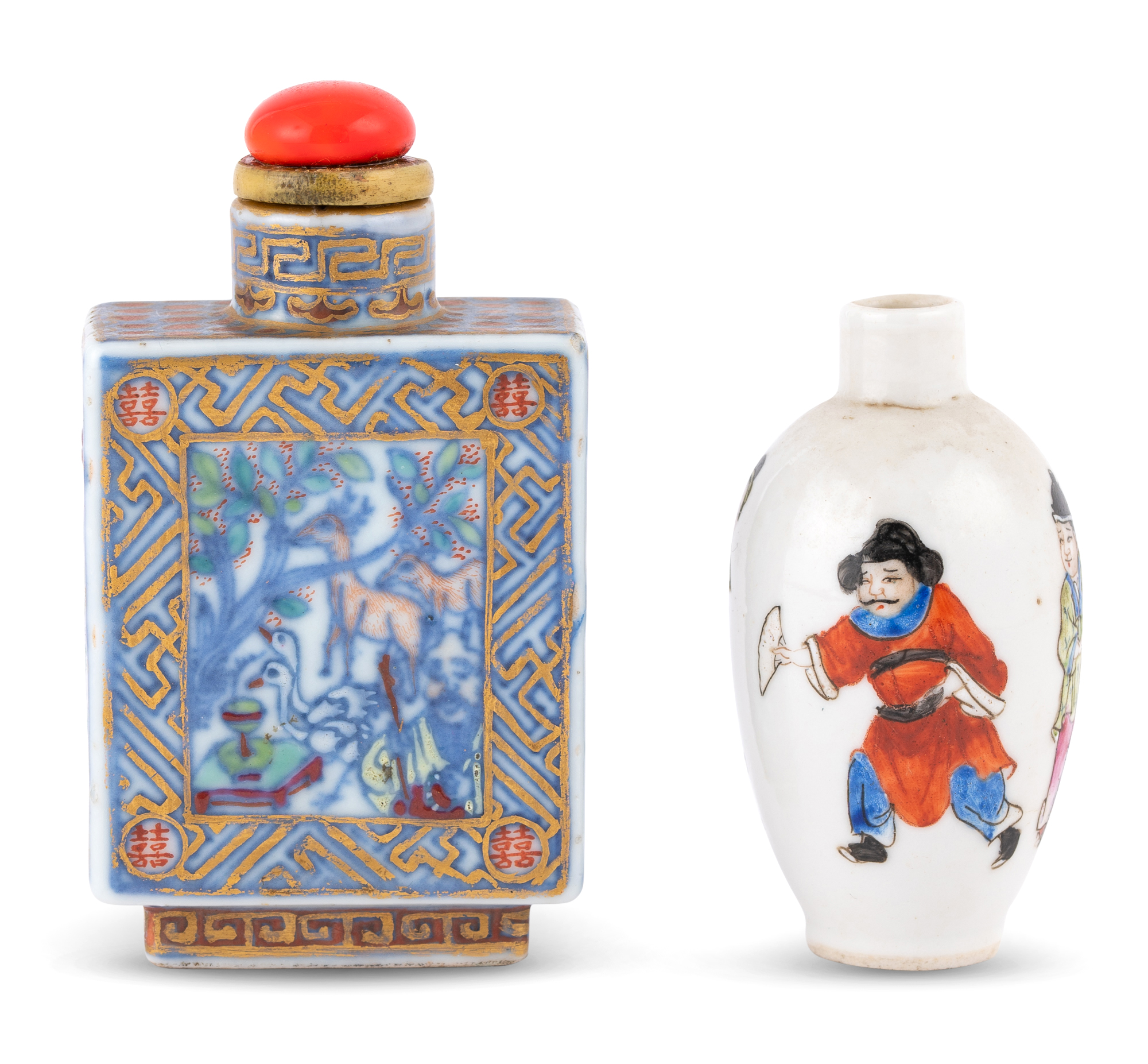 Lot image - Two Chinese Porcelain Snuff Bottles