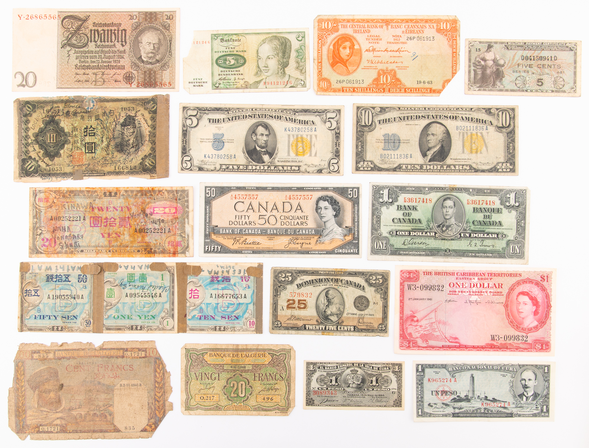 Lot image - Bank Note Collection of World Wide Issues