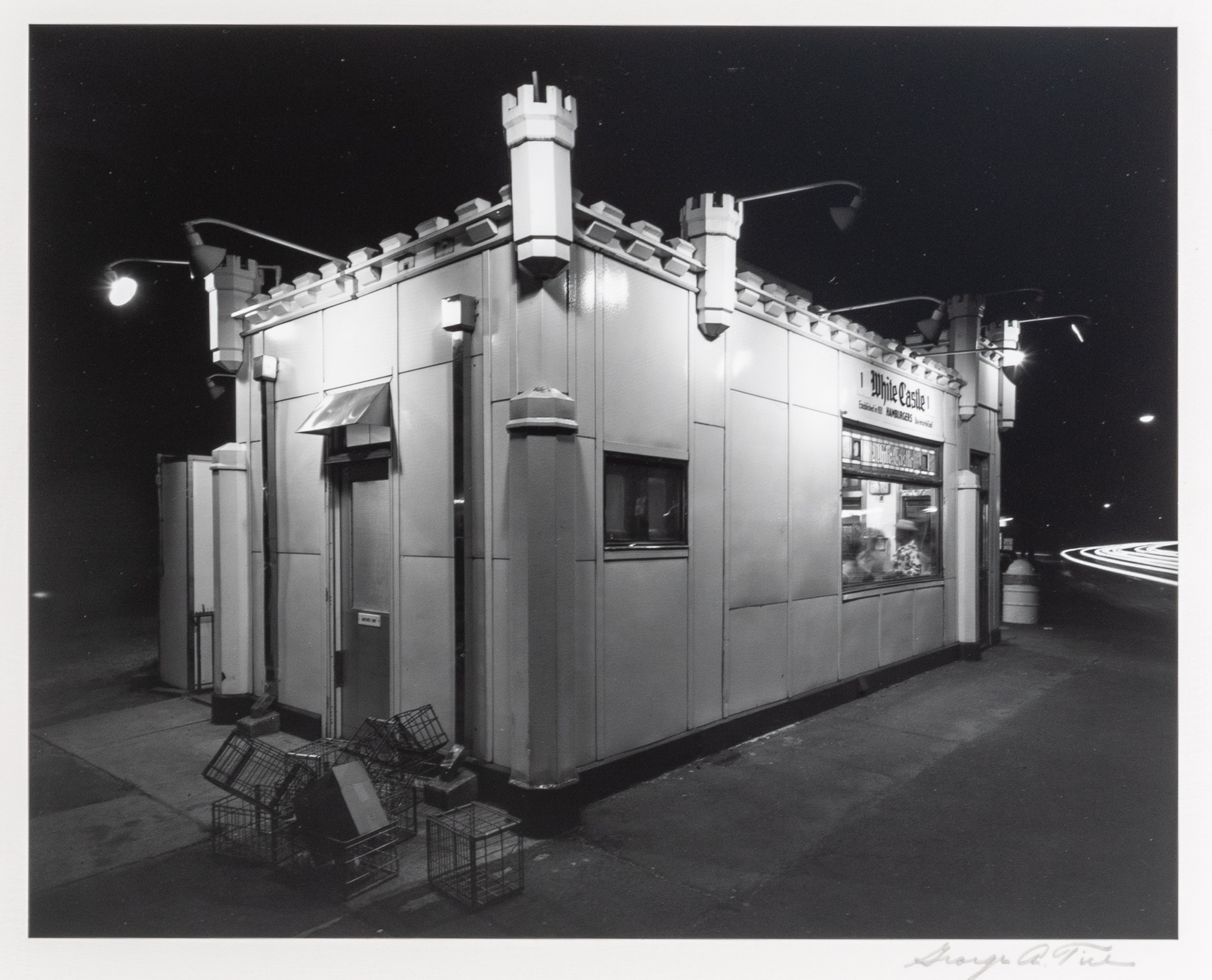 Lot image - TICE, GEORGE b. 1938  White Castle, Route #1, Rahway, N.J.
