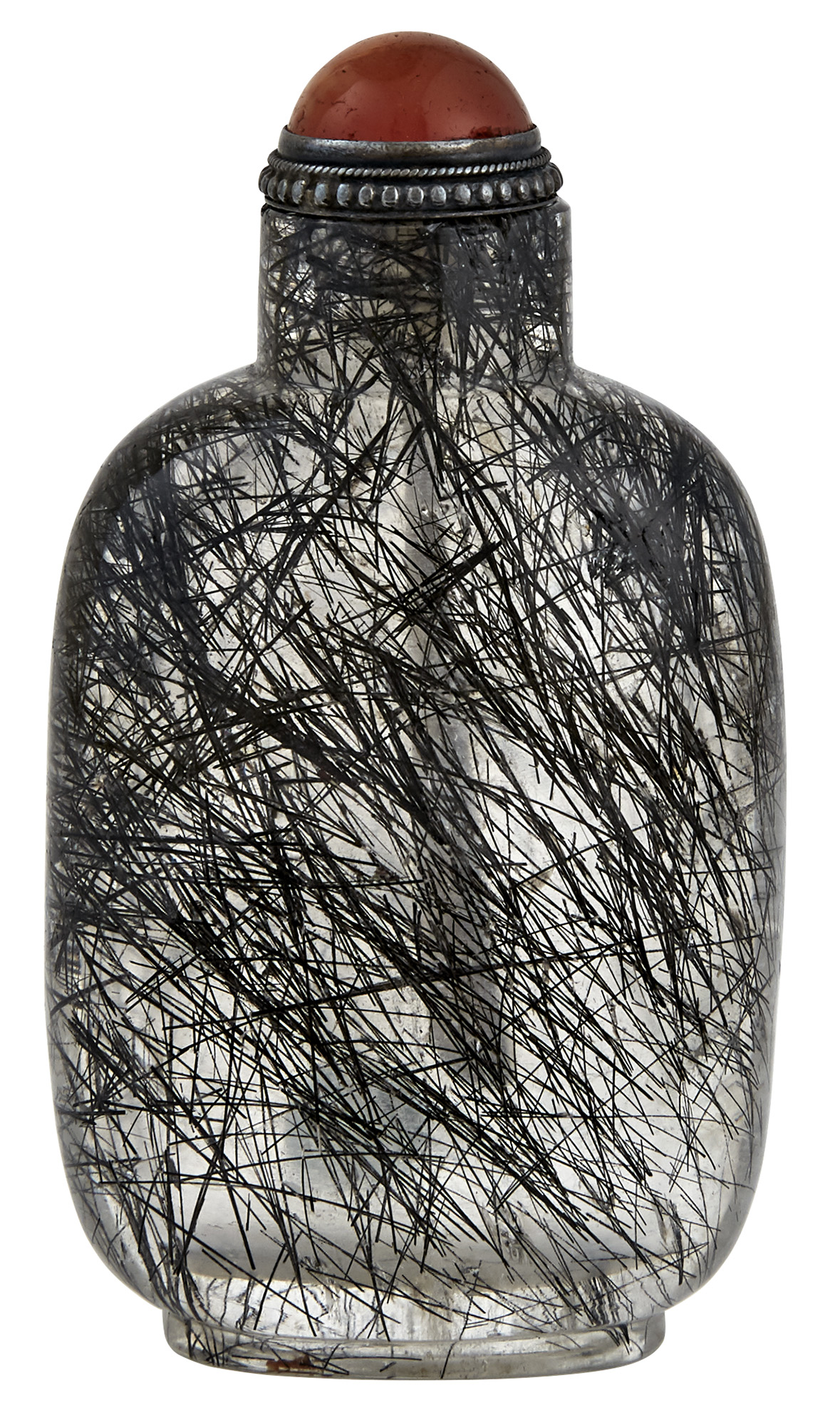 Lot image - Chinese Hair Crystal Snuff Bottle