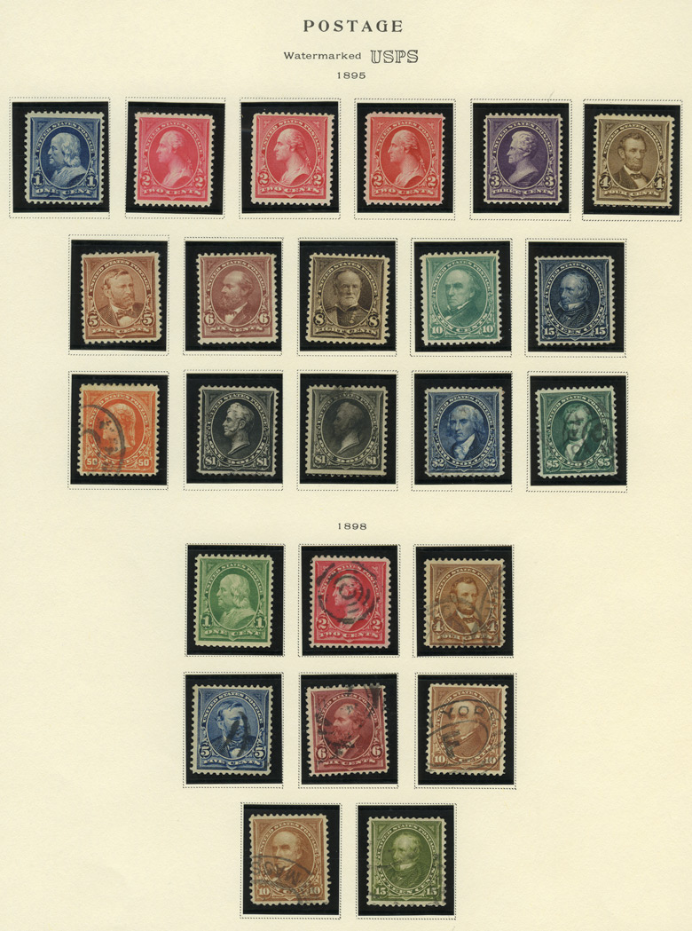 Lot image - United States 1895 to 1903 Bureau Issues Scott, 264-284