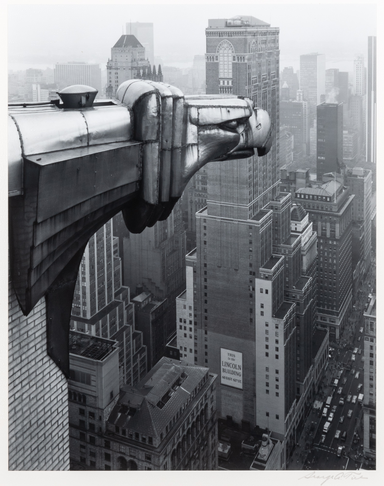 Lot image - TICE, GEORGE b. 1938  From the Chrysler Building, N.Y.,