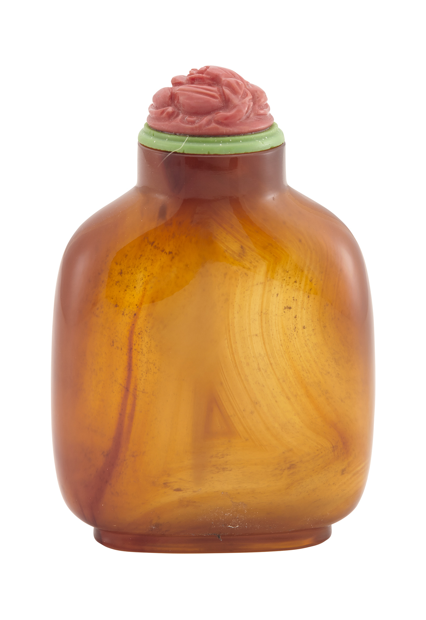 Lot image - Chinese Agate Snuff Bottle