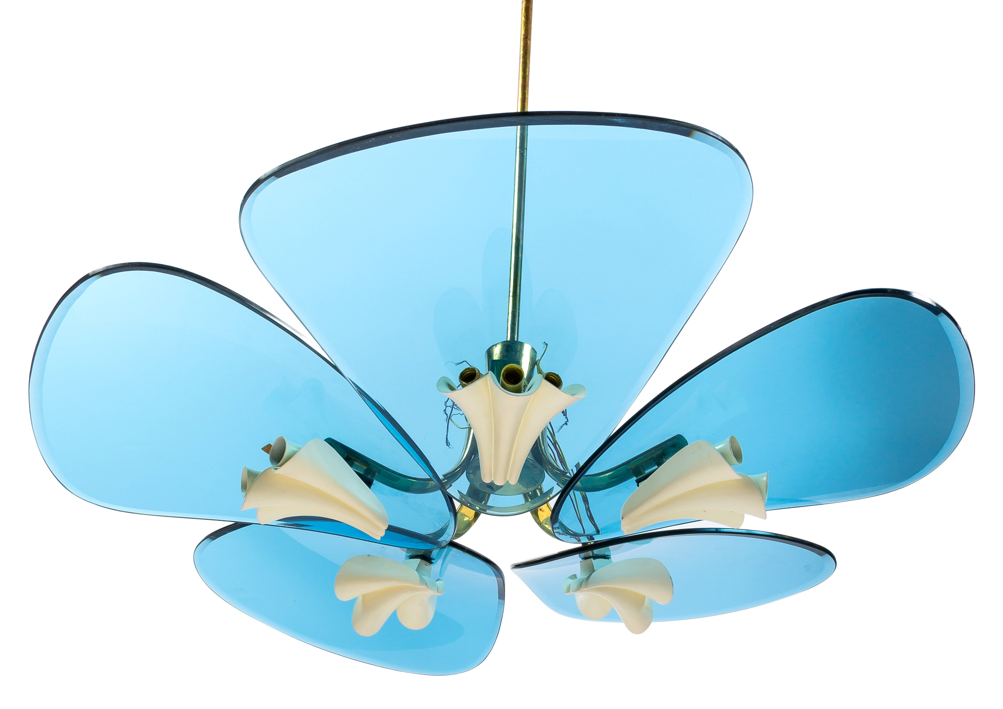 Lot image - Glass, Brass and Metal Petal